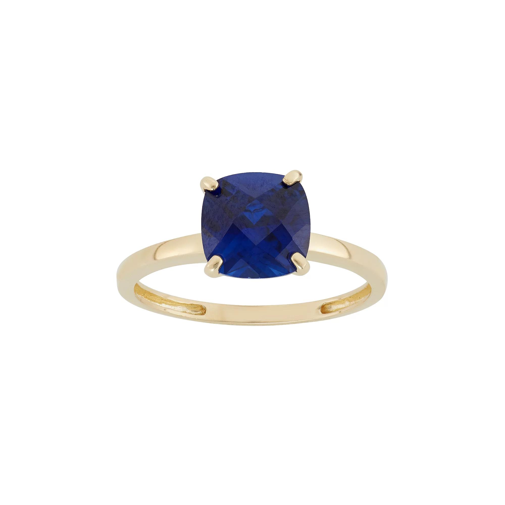 Designs by Gioelli Lab-Created Sapphire 10k Gold Ring, Women's, Size: 9, Blue Product Image