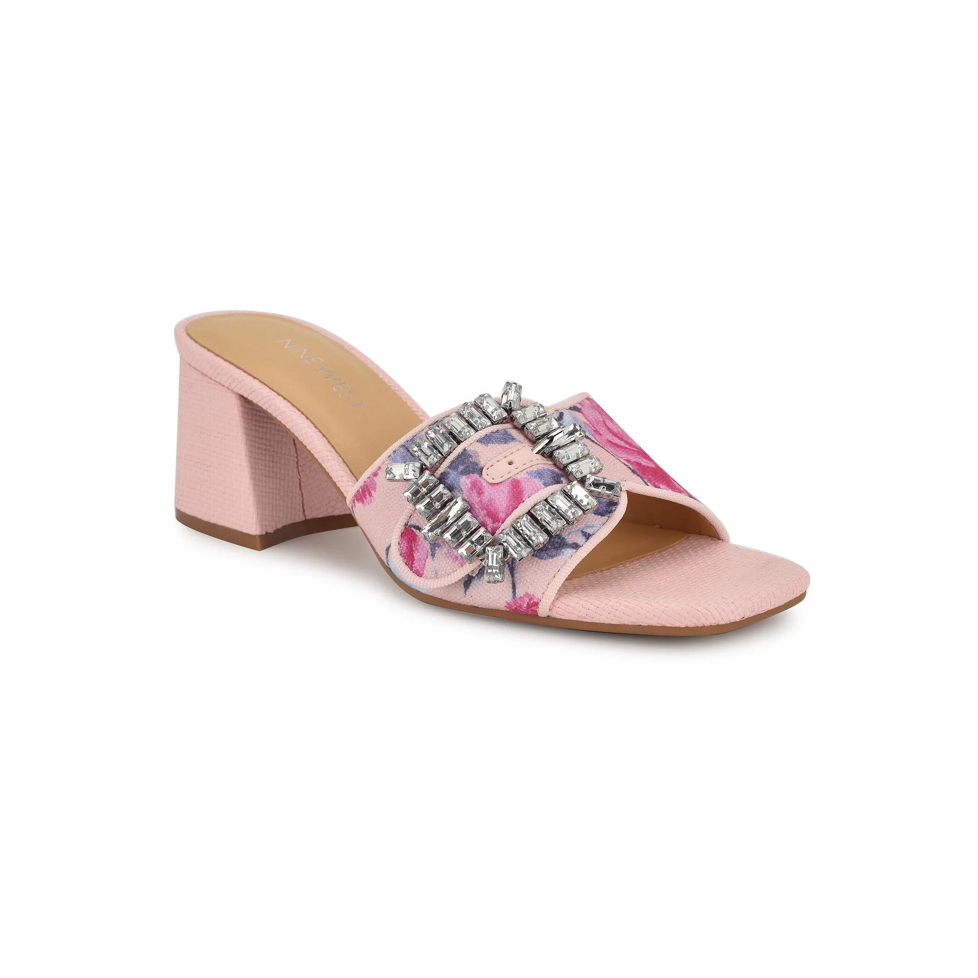 Nine West Geanila Block Heel Women's Dress Sandals, Size: 11, Pink Team Product Image