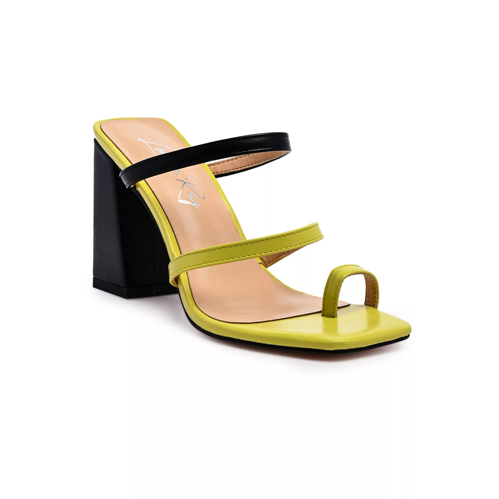 Women's Block Heel Thong Sandals, Size: 10, White Black Product Image