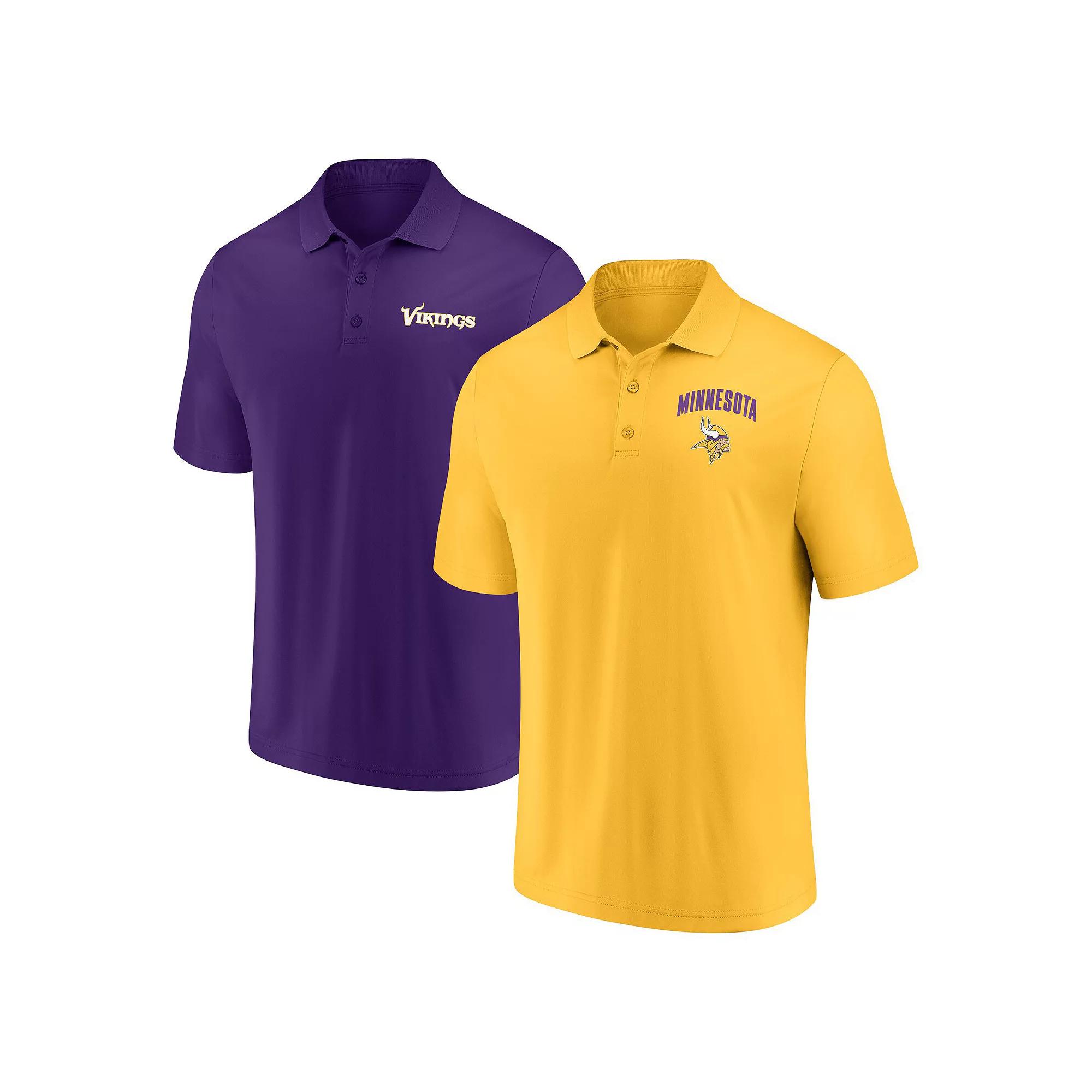 Men's Fanatics Minnesota Vikings Lockup Two-Pack Polo Set, Size: Small, Purple Product Image