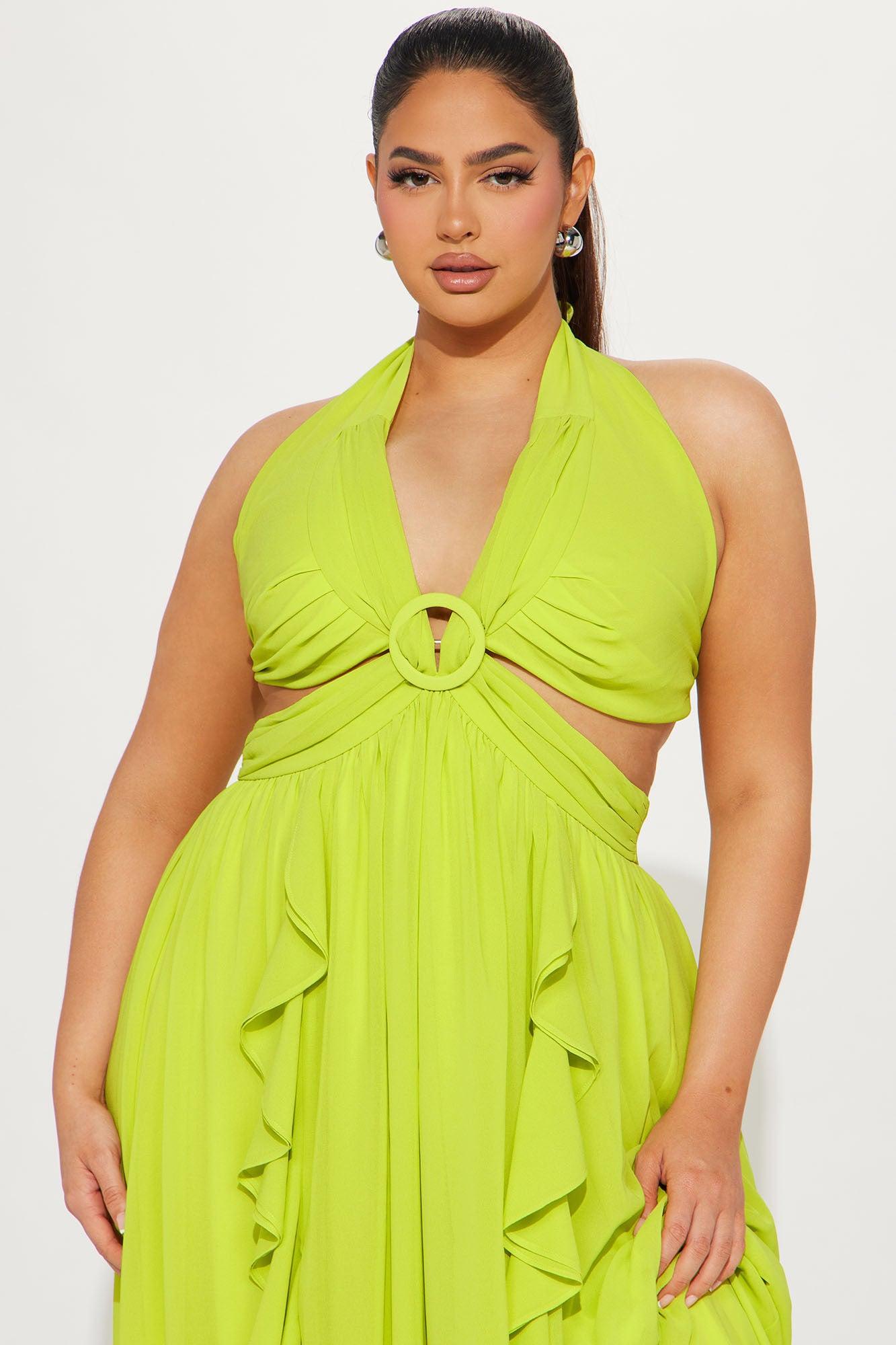 Josie Maxi Dress - Lime Product Image