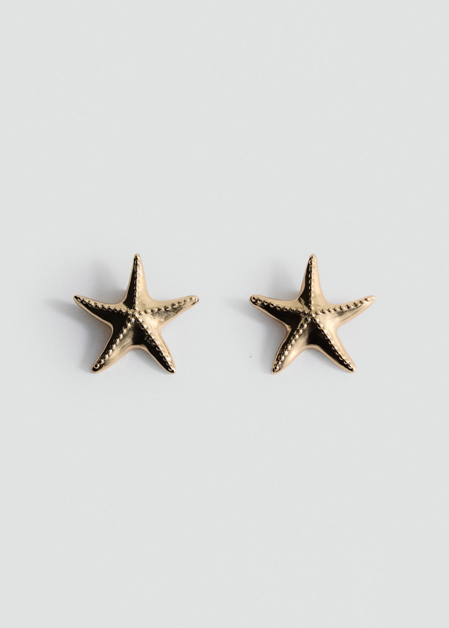 Star design earrings - Women | MANGO USA Product Image