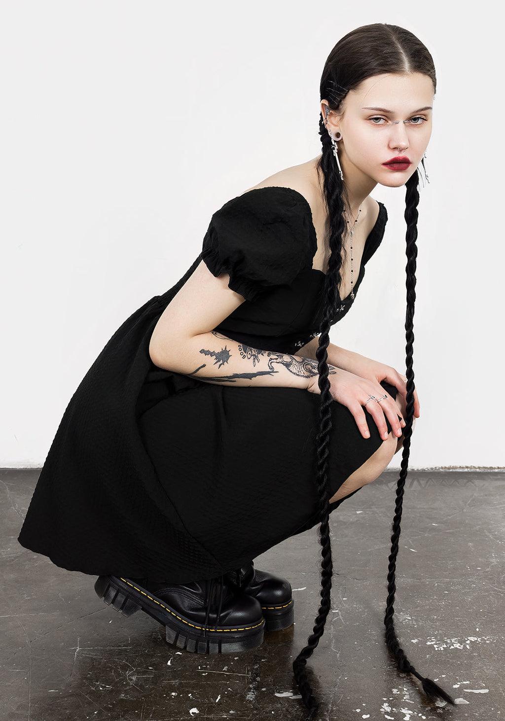 Mortem Ruffle Mini Dress Product Image