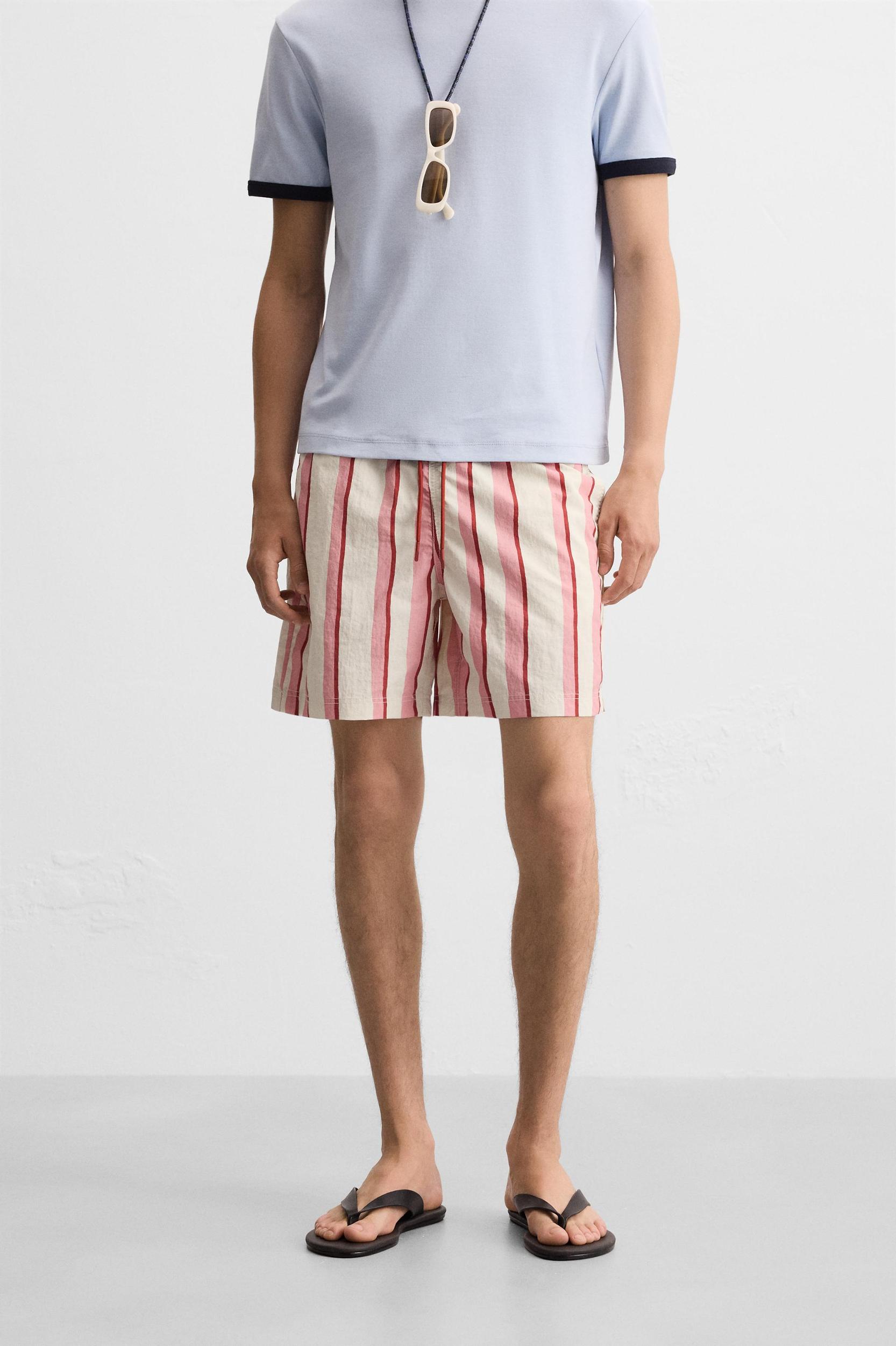 STRIPED LONG SWIMSUIT Product Image