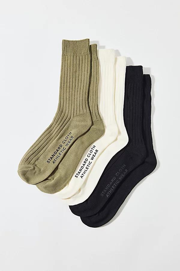 Standard Cloth Classic Trouser Crew Sock 3-Pack Mens at Urban Outfitters Product Image