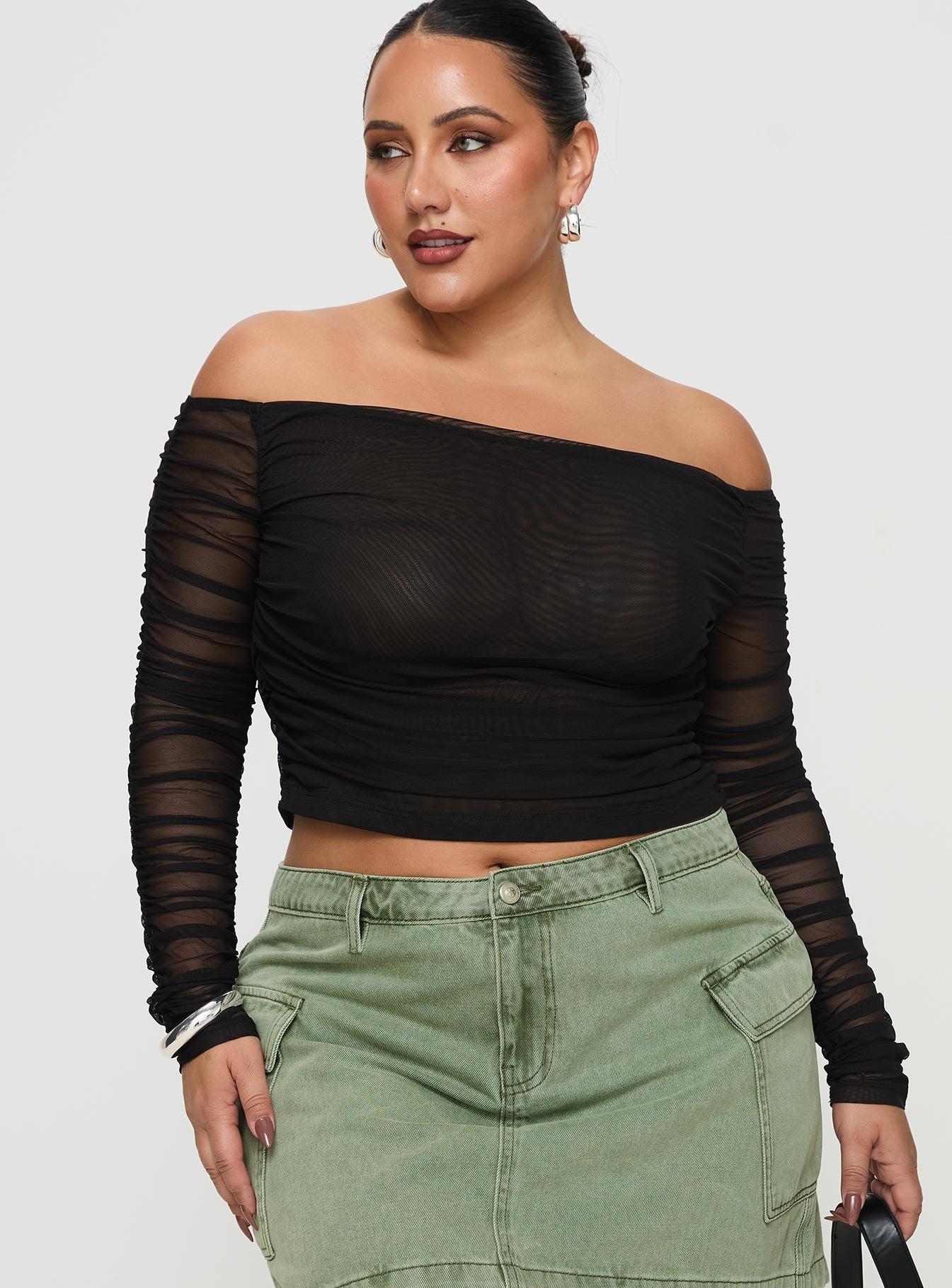 Hartford Off The Shoulder Top Black Curve Product Image