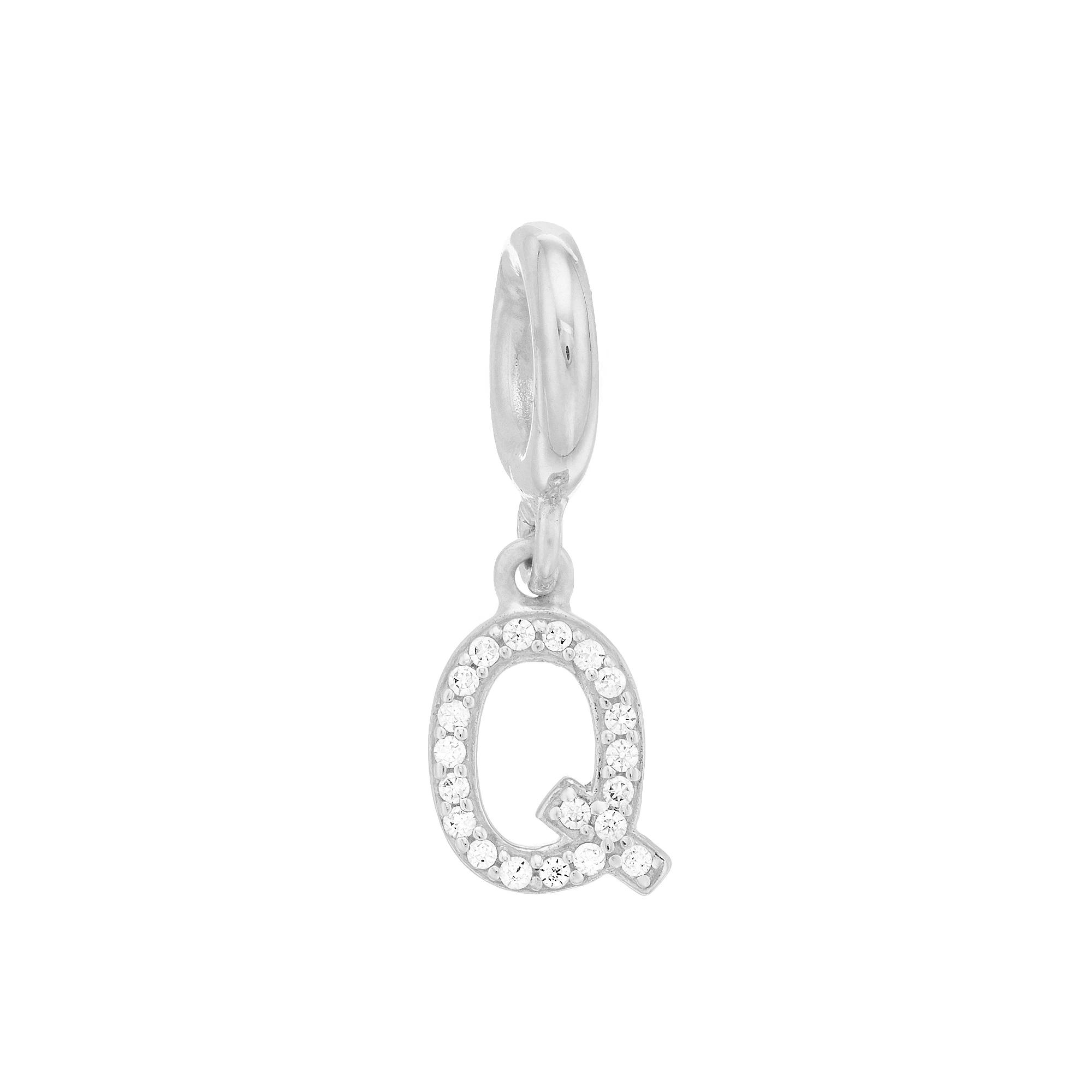 SIRI USA by TJM Sterling Silver Cubic Zirconia Initial Charm, Women's Product Image
