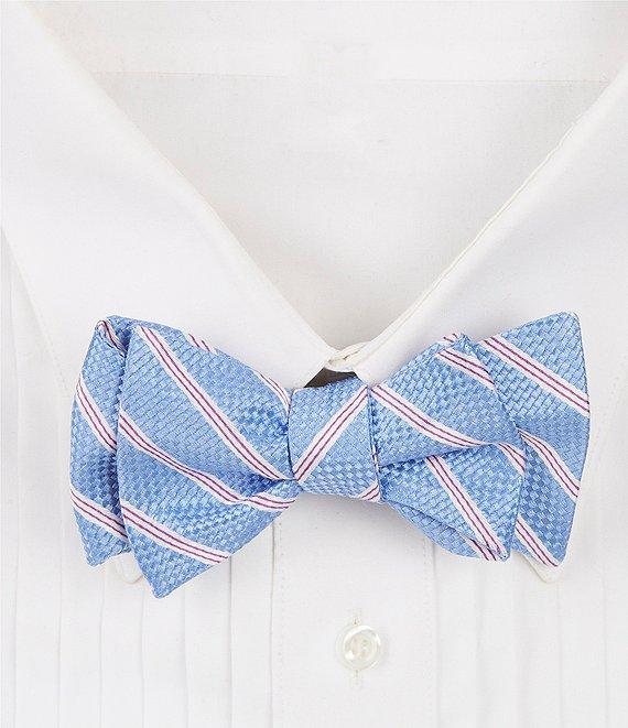 Cremieux Rod Check Stripe Silk Bow Tie Product Image