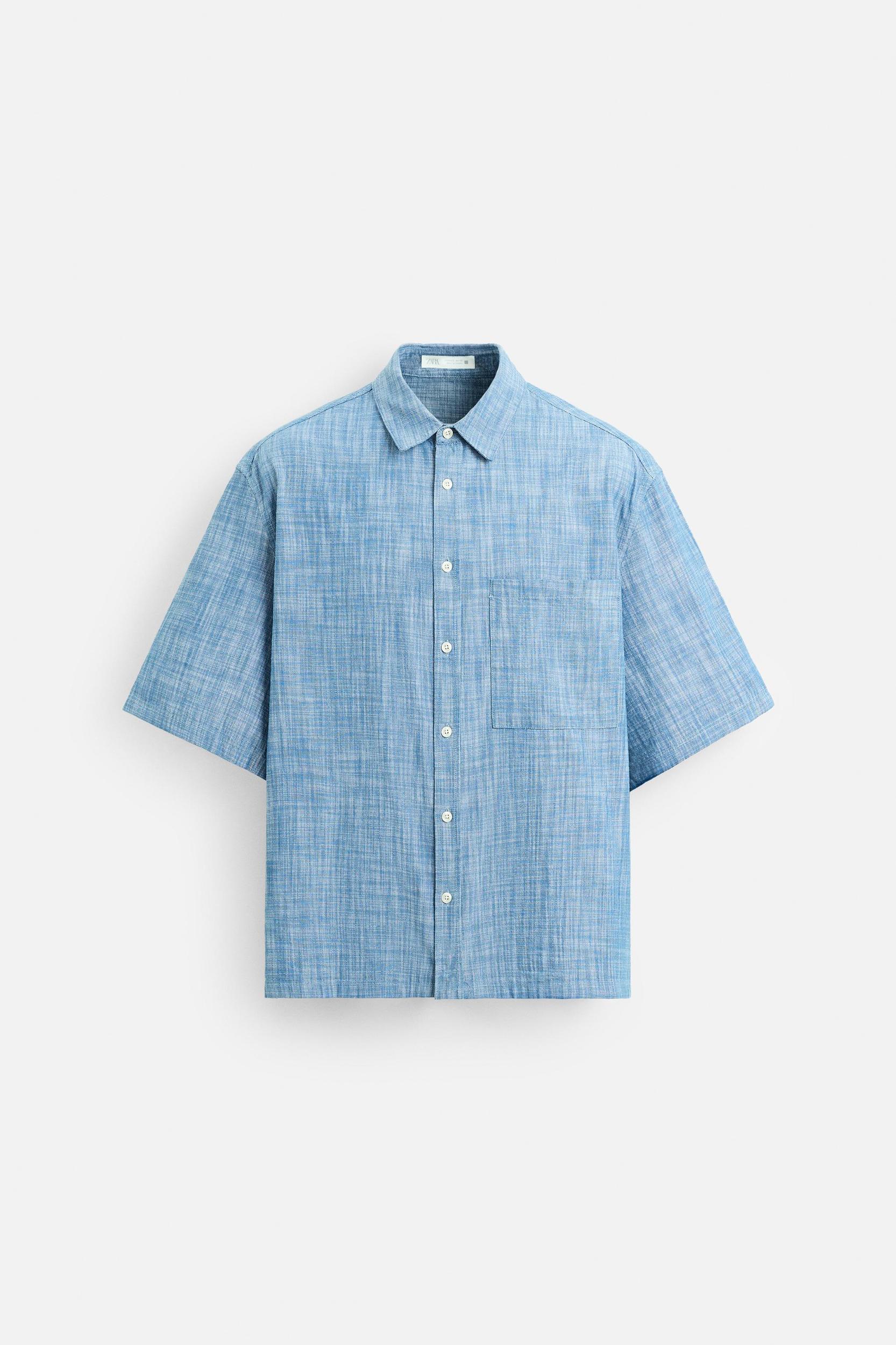 TEXTURED CONTRAST SHIRT Product Image