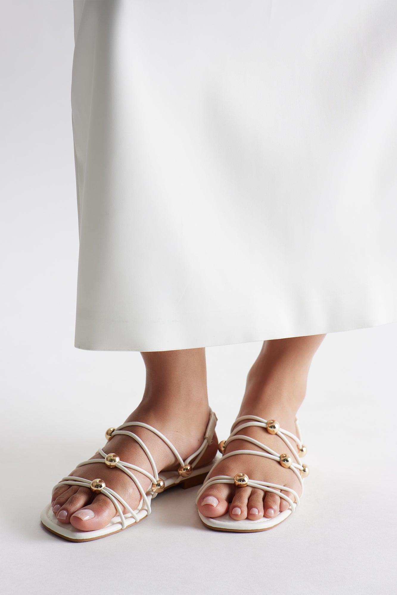 Tahiti Slingback Sandals - White Product Image