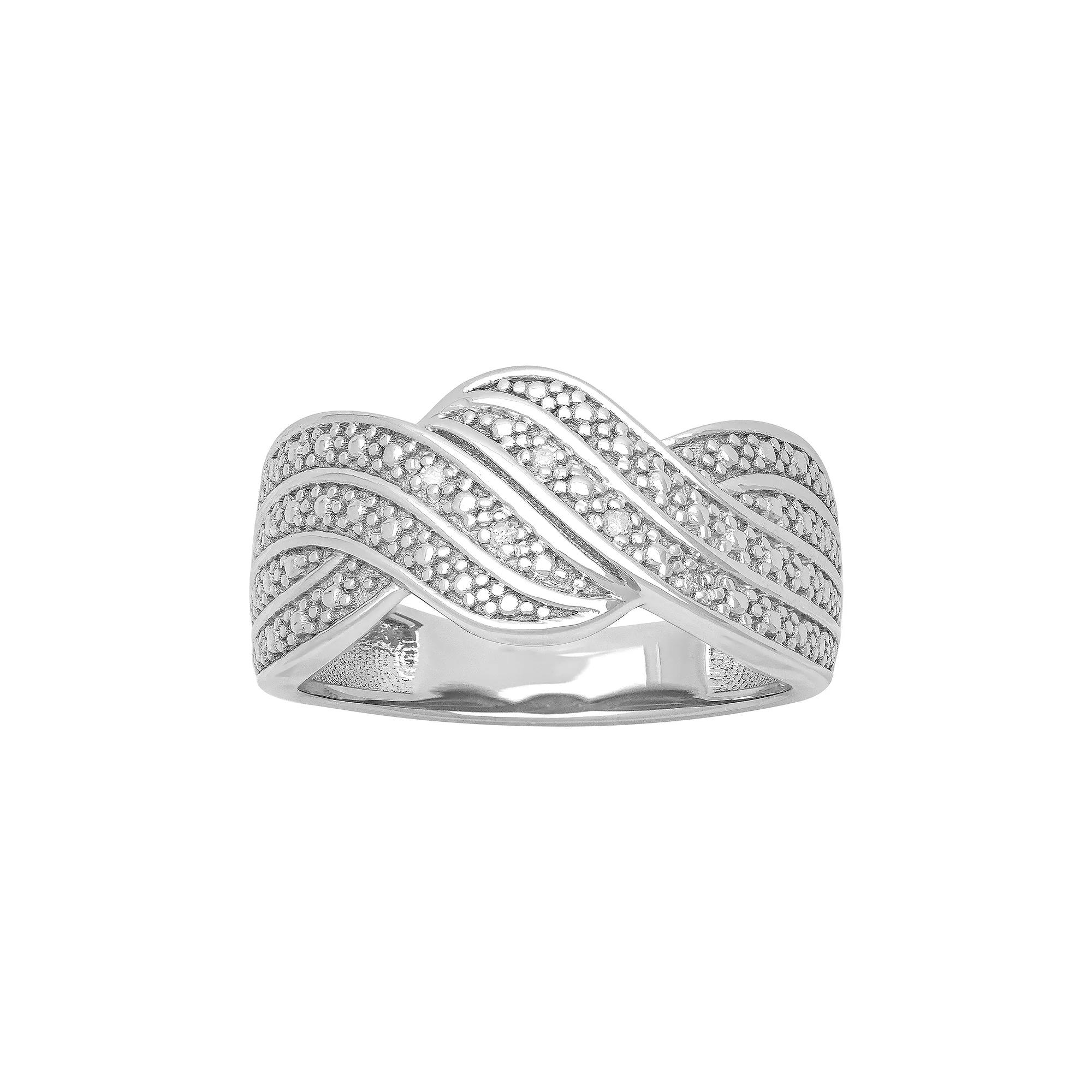Love Always Sterling Silver Diamond Accent Swirl Band, Women's, Size: 6 Product Image