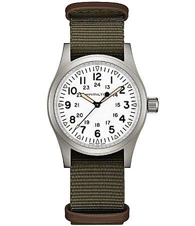 Hamilton Khaki Field Mechanical Canvas Strap Watch Product Image