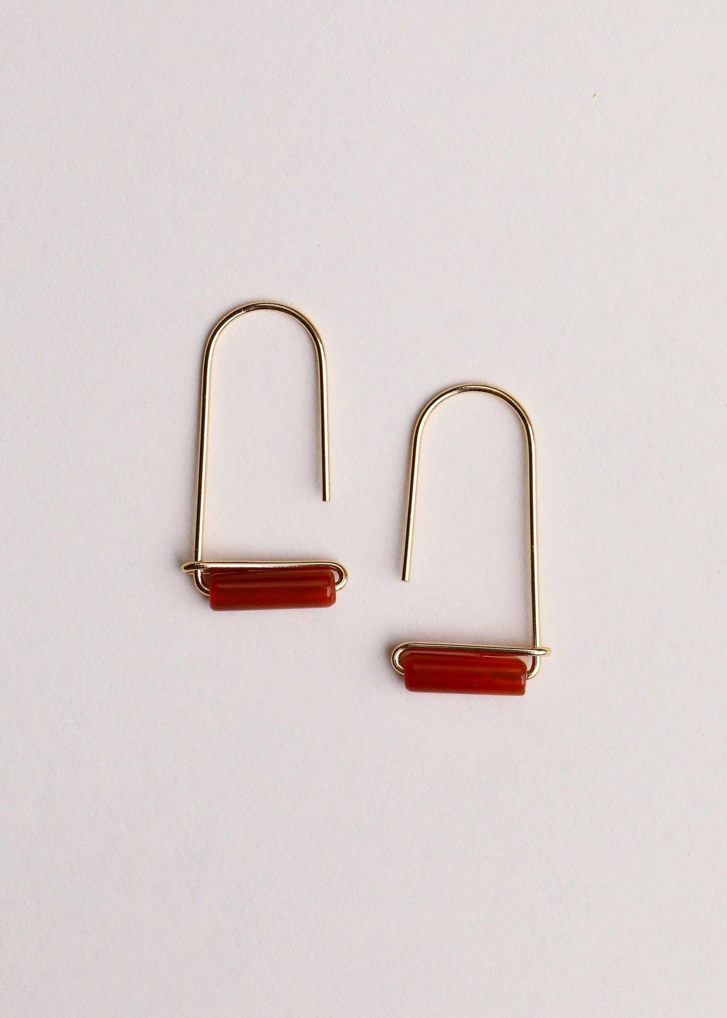 Carnelian Agate Drop Earring Product Image