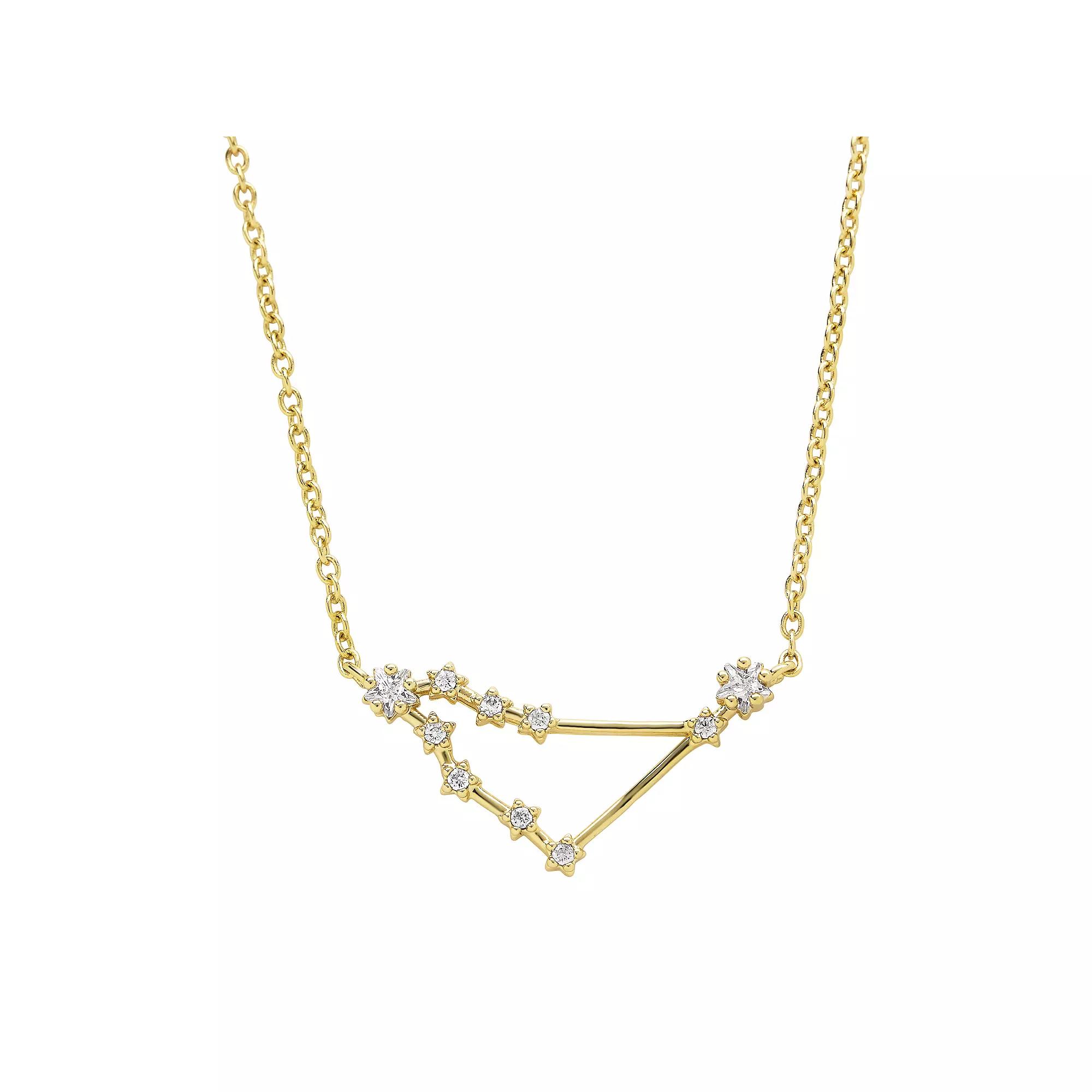 MC Collective Cubic Zirconia Constellation Necklace, Women's, 14k Gold Tone Gemini Product Image