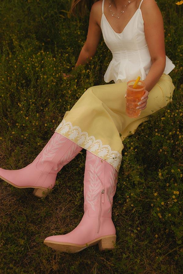 The Juliette Faux Leather Cowboy Boot Product Image