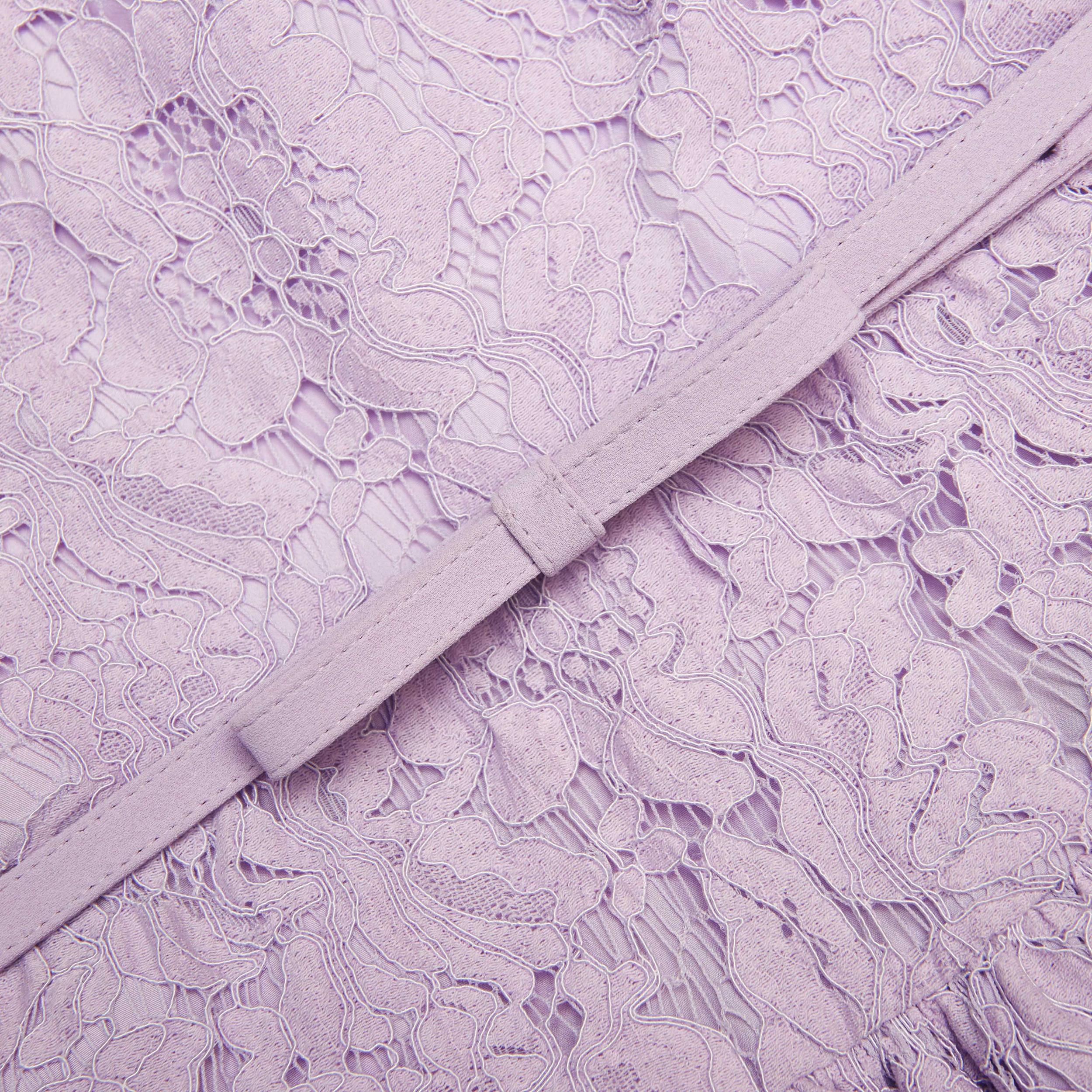 Lilac Lace Sleeveless Mini Dress Product Image