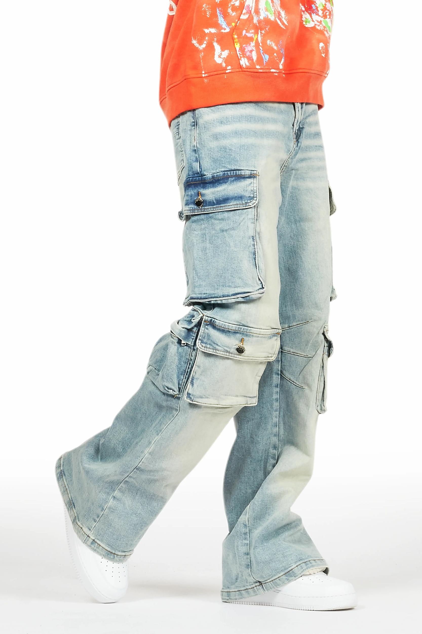 Cortie Blue Baggy Fit Jean Male Product Image