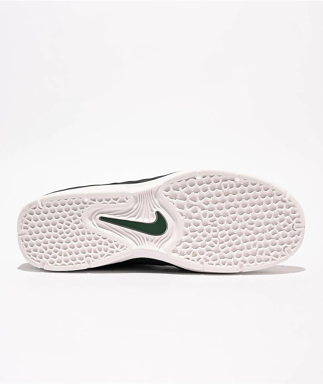 Nike SB Vertebrae Black, Malachite, & Summit White Skate Shoes Product Image