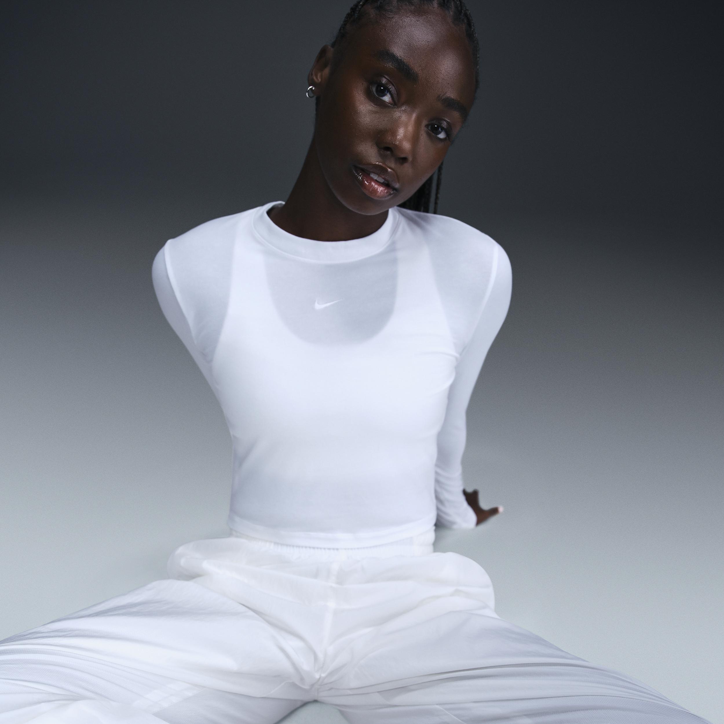 Women's Nike Sportswear Chill Knit Slim Long-Sleeve Cropped Top Product Image