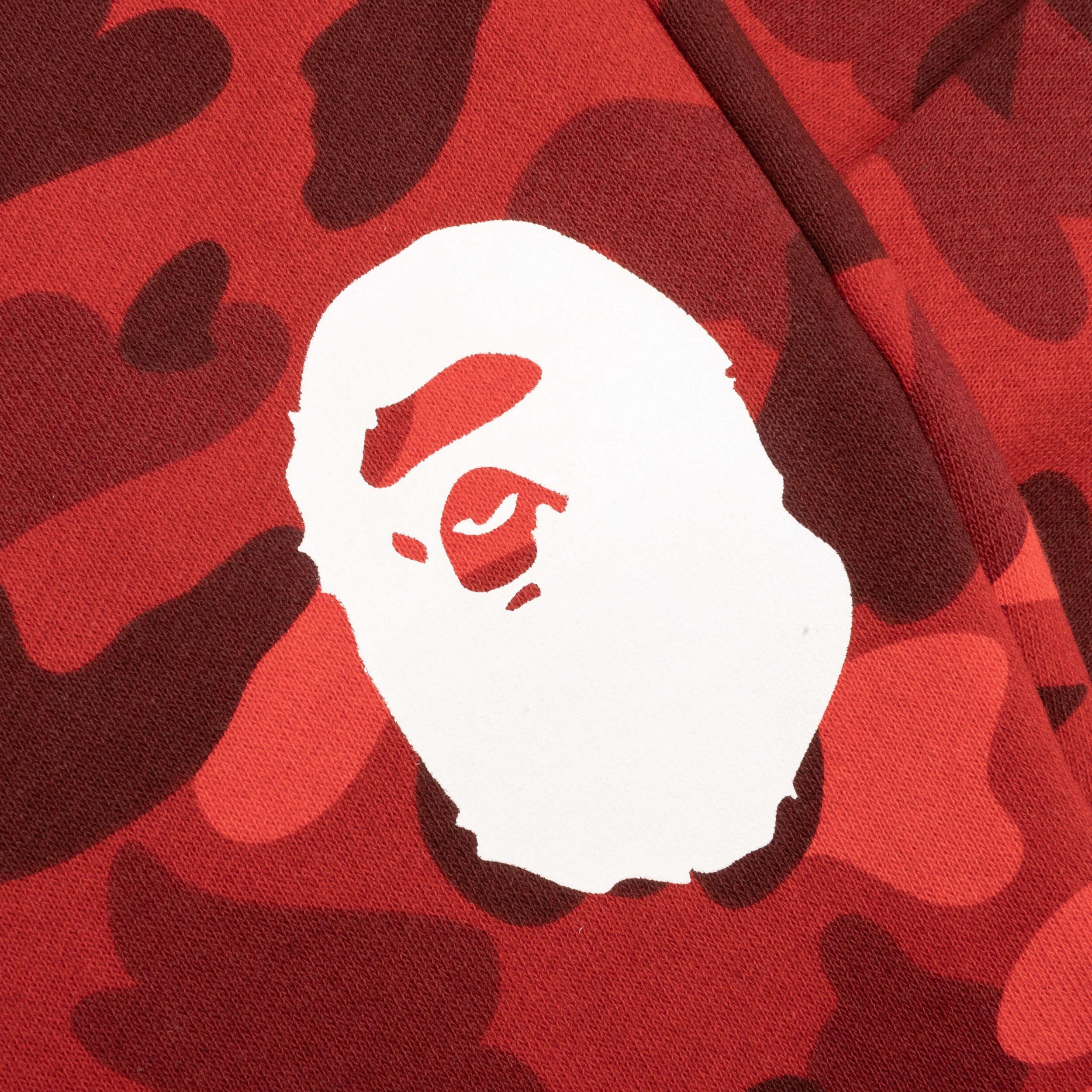 Color Camo Wide Fit Sweat Pants - Red Male Product Image