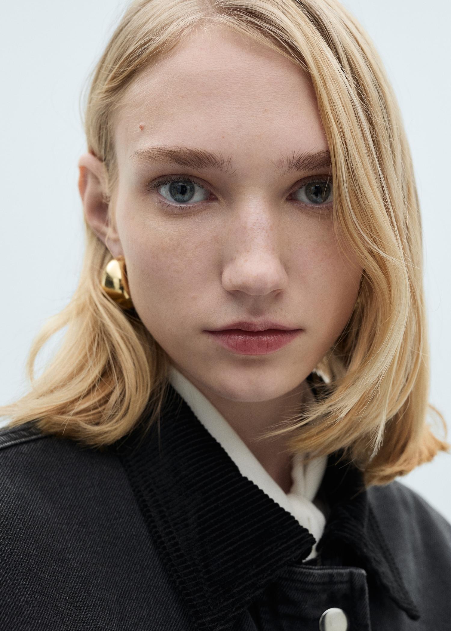 Jacket with corduroy collar pockets - Women | MANGO USA Product Image