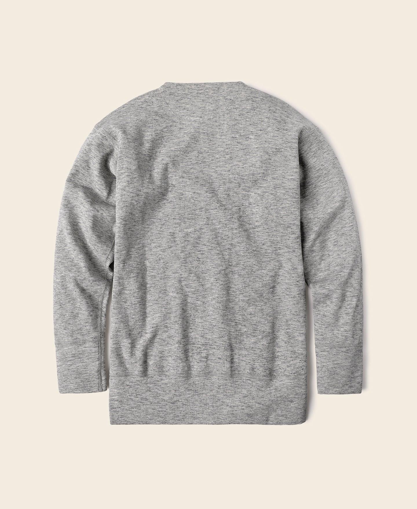 14 oz Side Closing Henley Shirt - Gray Product Image