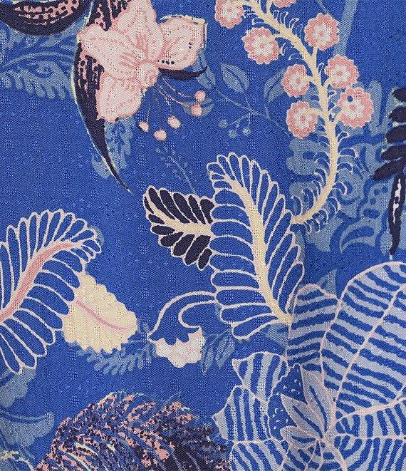 Nurture by Westbound V-Neck Floral Maxi Front Slit Elbow Sleeve Dress Product Image