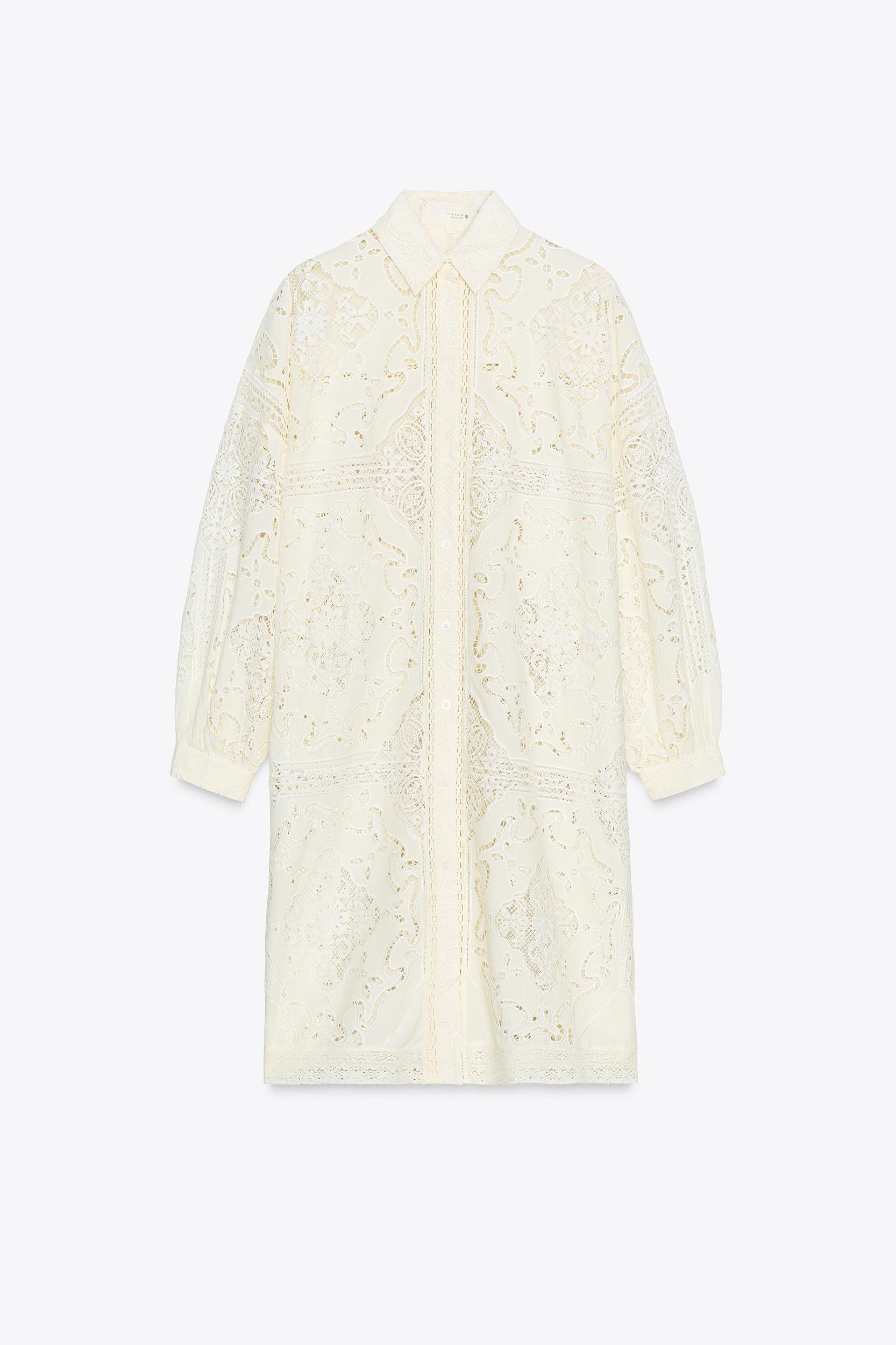 EMBROIDERED SHIRT DRESS ZW COLLECTION Product Image