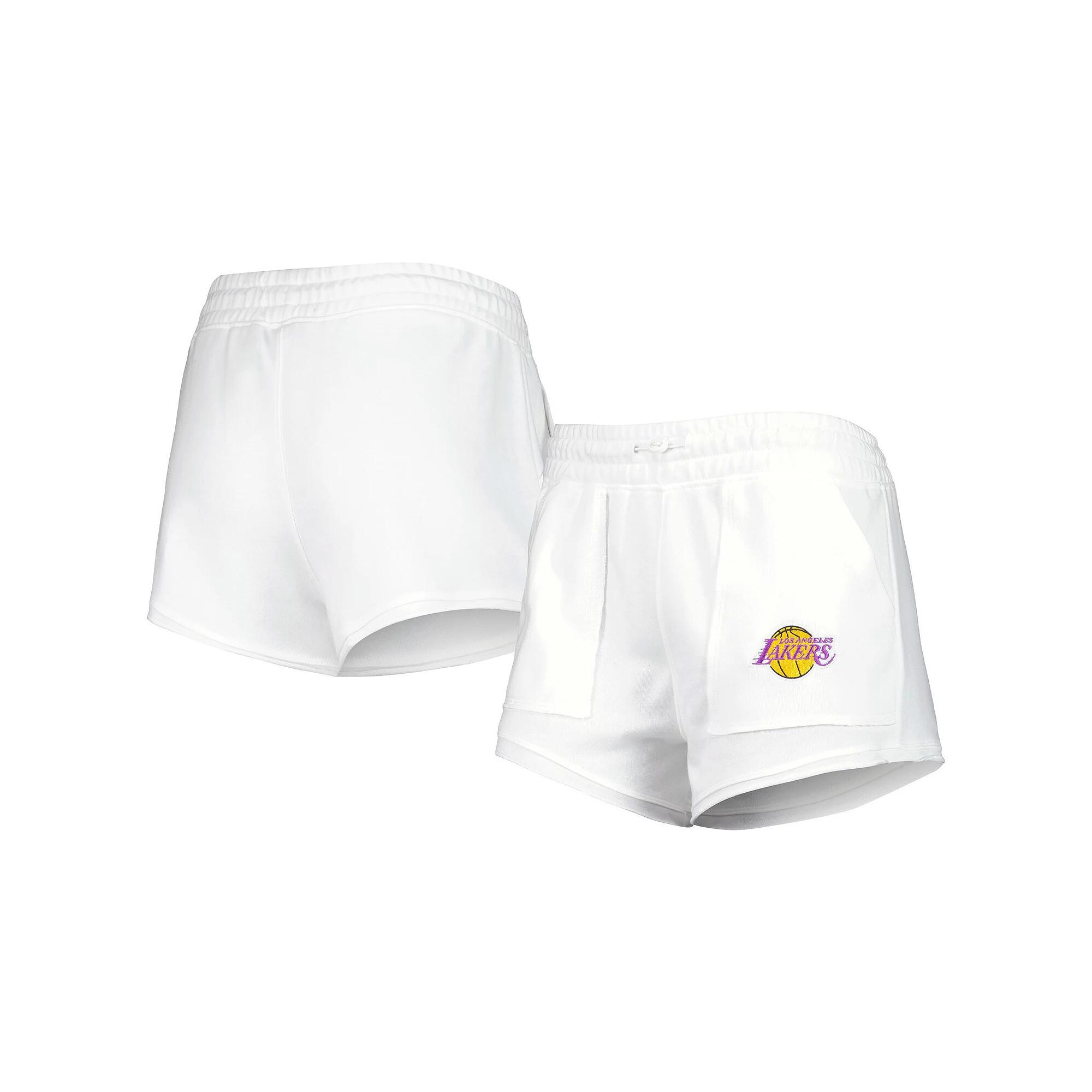 Women's Concepts Sport White Los Angeles Lakers Sunray Shorts,  Product Image