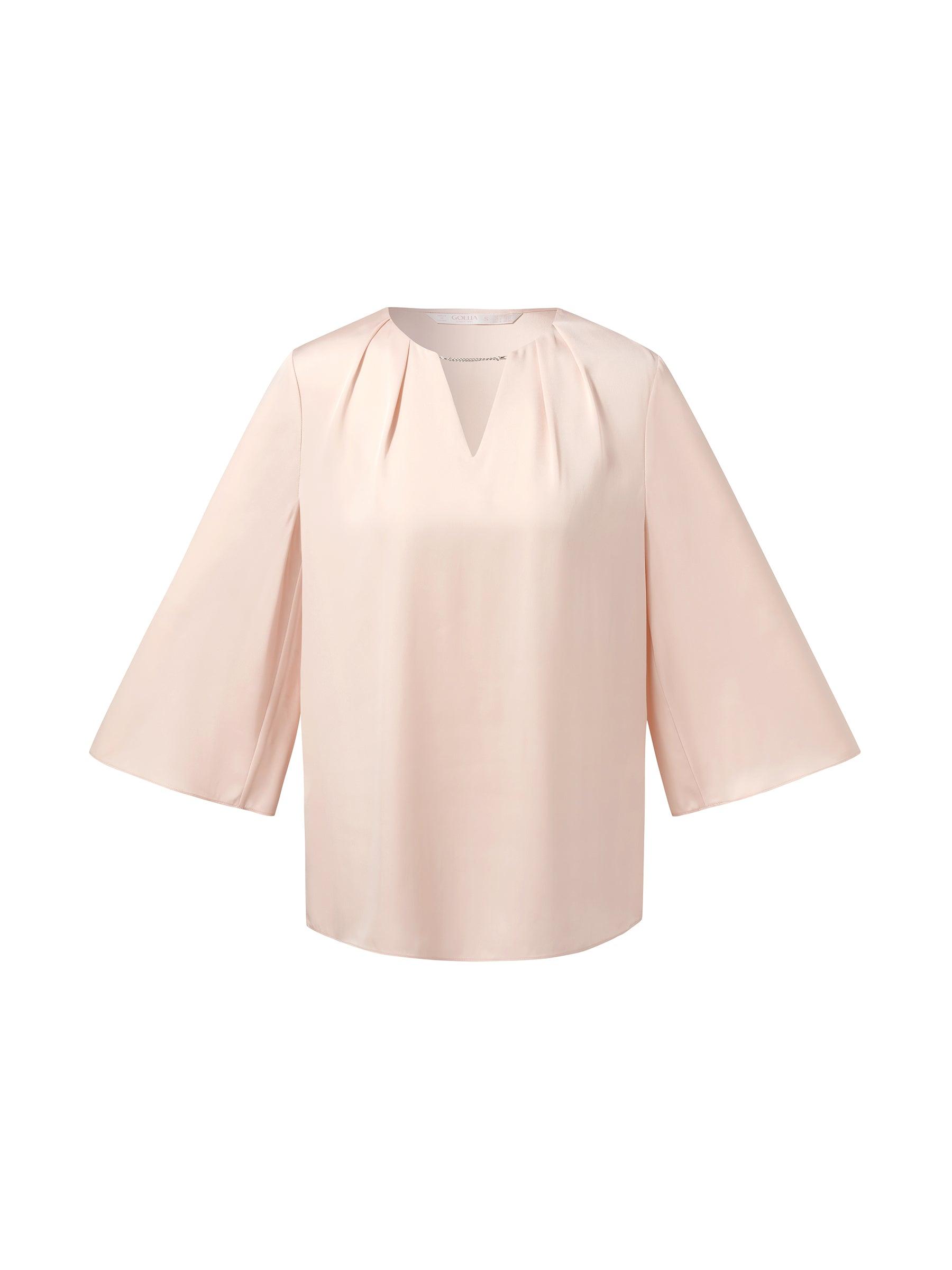 22MM Mulberry Silk 3/4 Sleeve Women Blouse Product Image