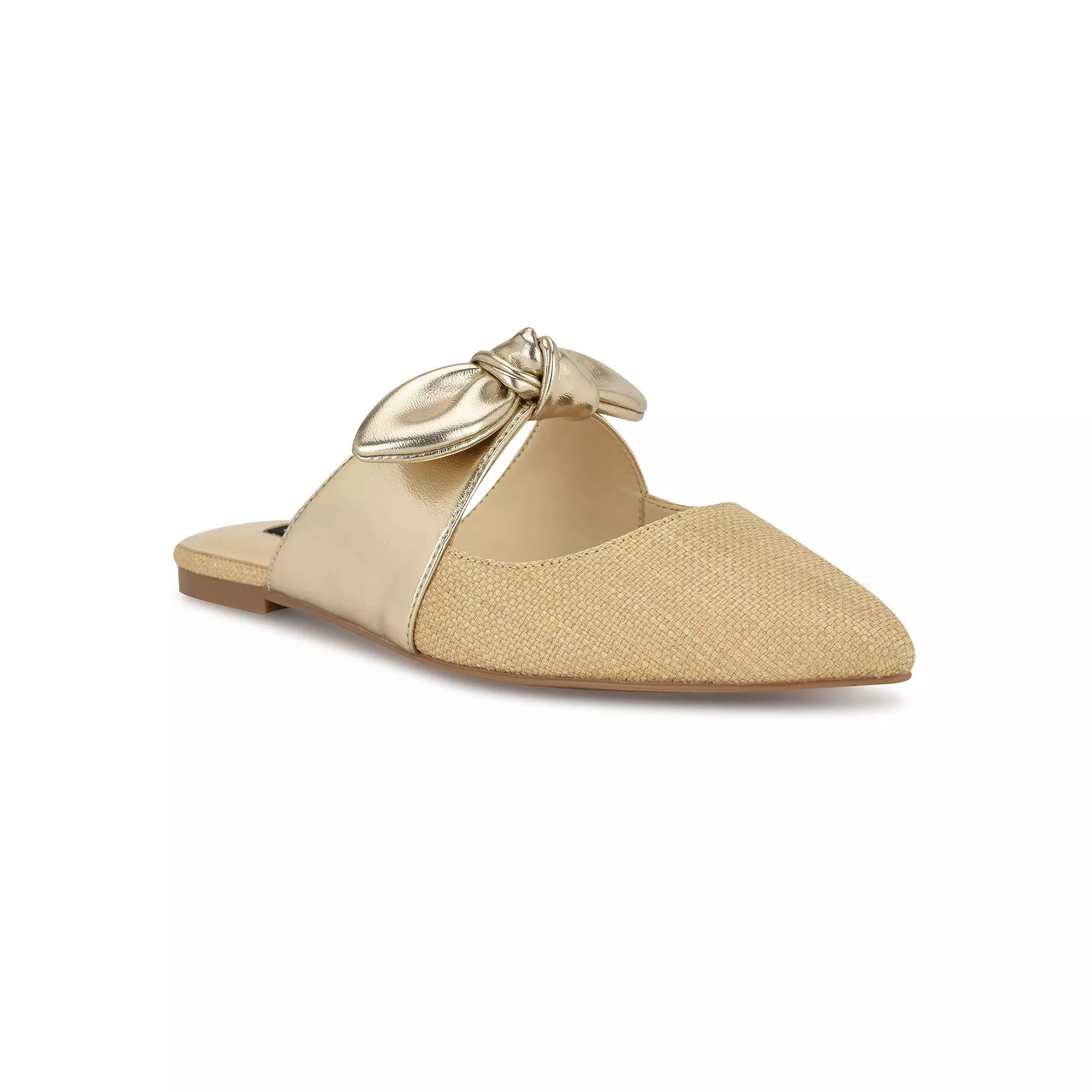 Nine West Bowin Slip-On Pointy Toe Dress Flats, Women's, Size: 8, Light Natural Product Image