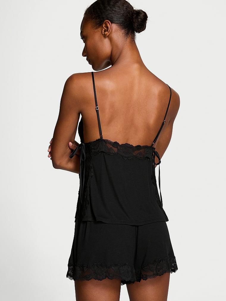 Ribbed Modal & Lace Cami Shorts Set Product Image