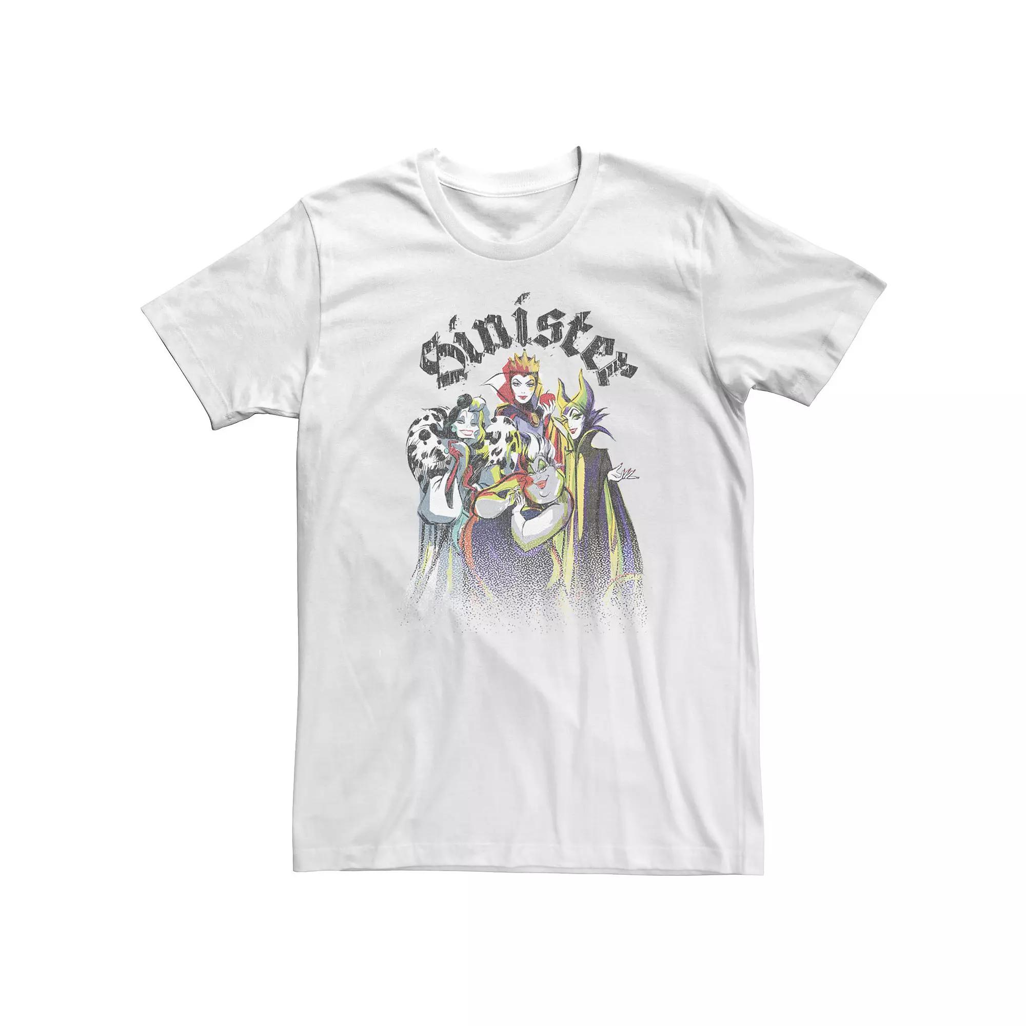 Big & Tall Disney Villains Sinister Group Tee, Men's, Size: 5XL, White Product Image