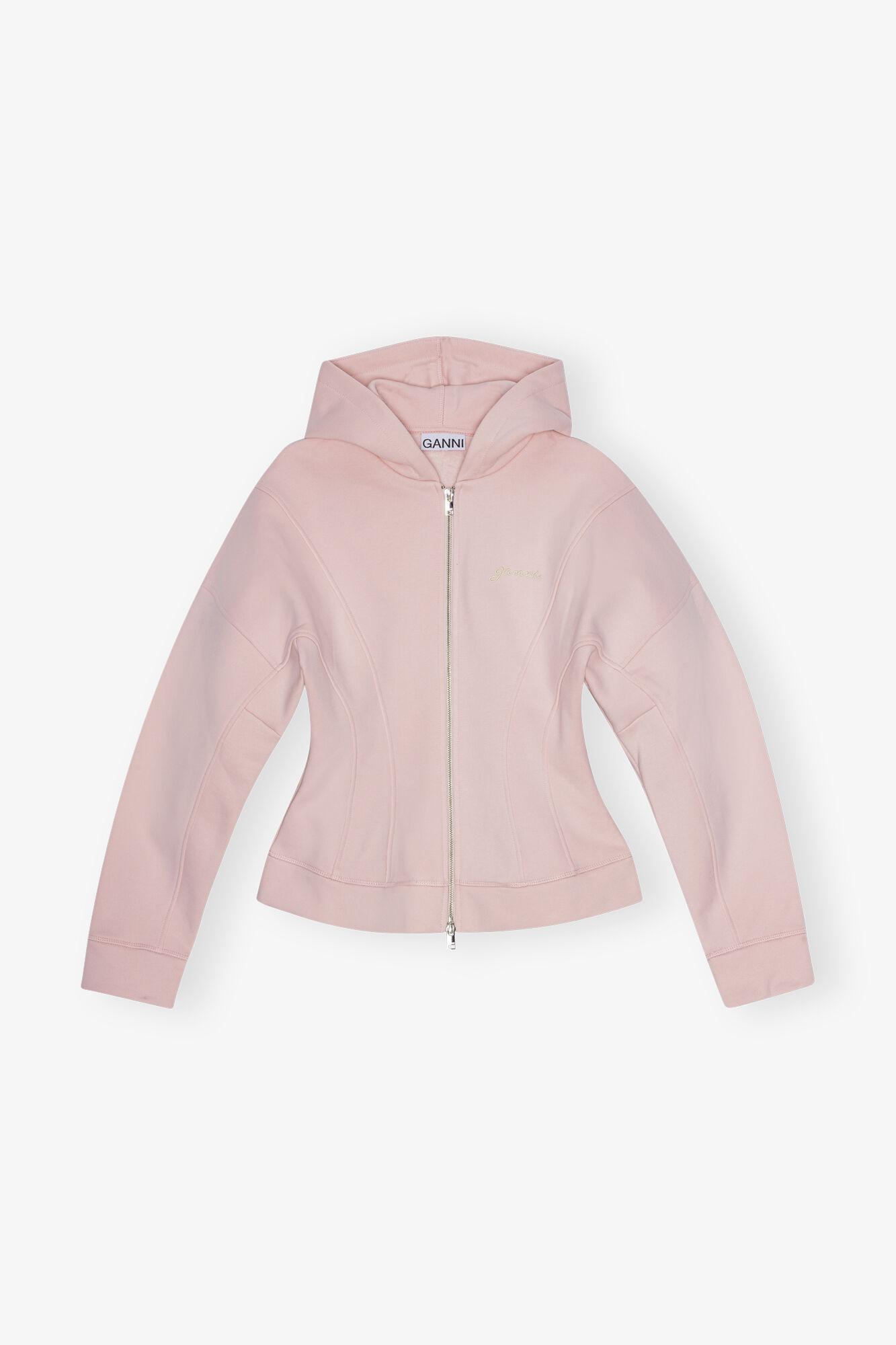 Pink Fleece Zip Hoodie Product Image