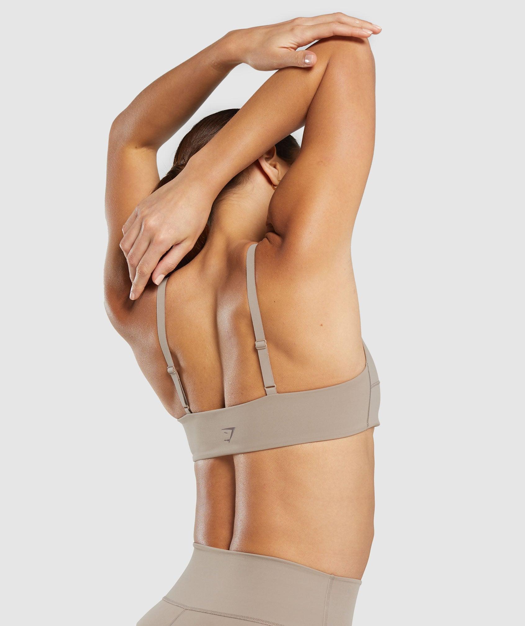 Gymshark Elevate Ruched Sports Bra - Lifestyle Brown Female Product Image