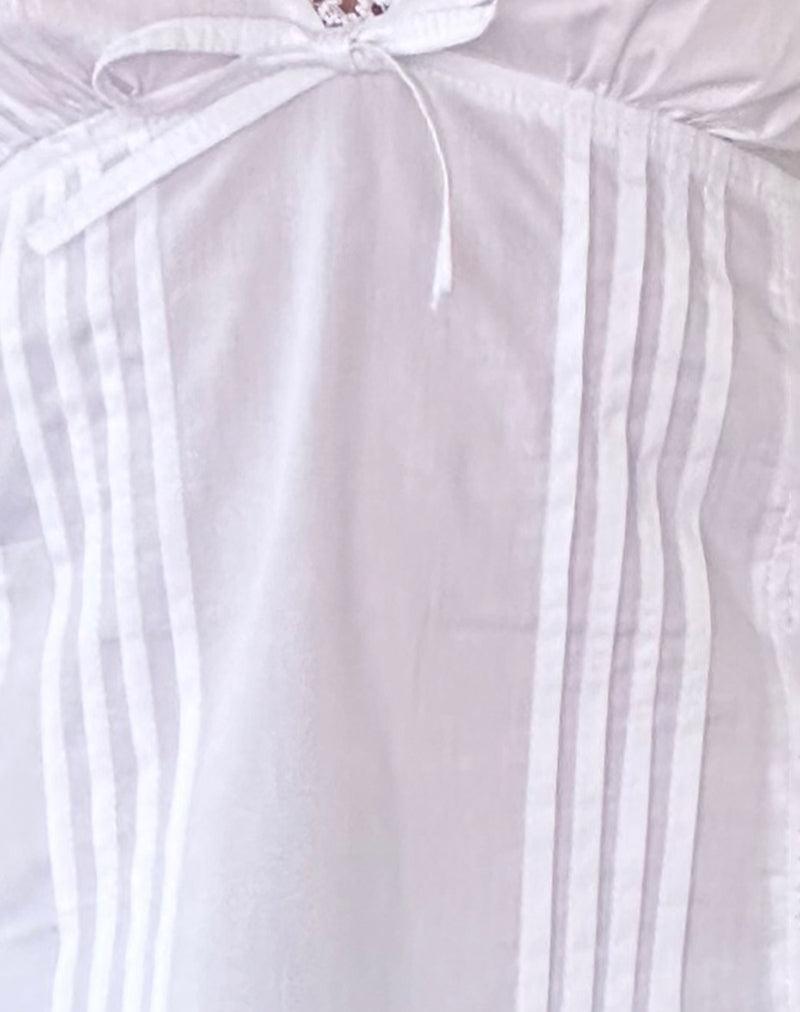 Jepuni Cami Top in White Poplin Female Product Image