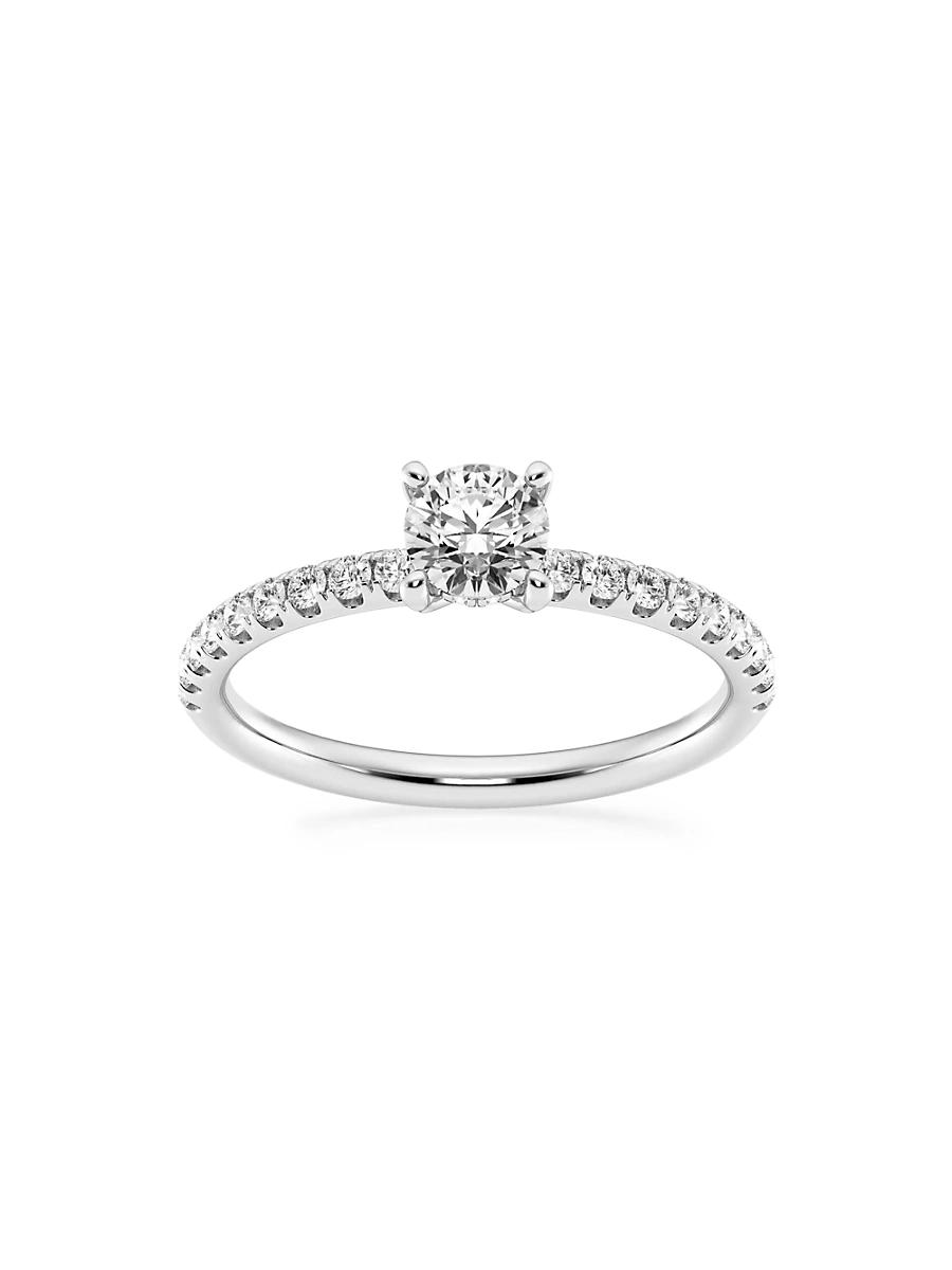 Womens 14K White Gold & Natural Diamond Hidden Halo Ring/0.80 1.33 Tcw - Product Image