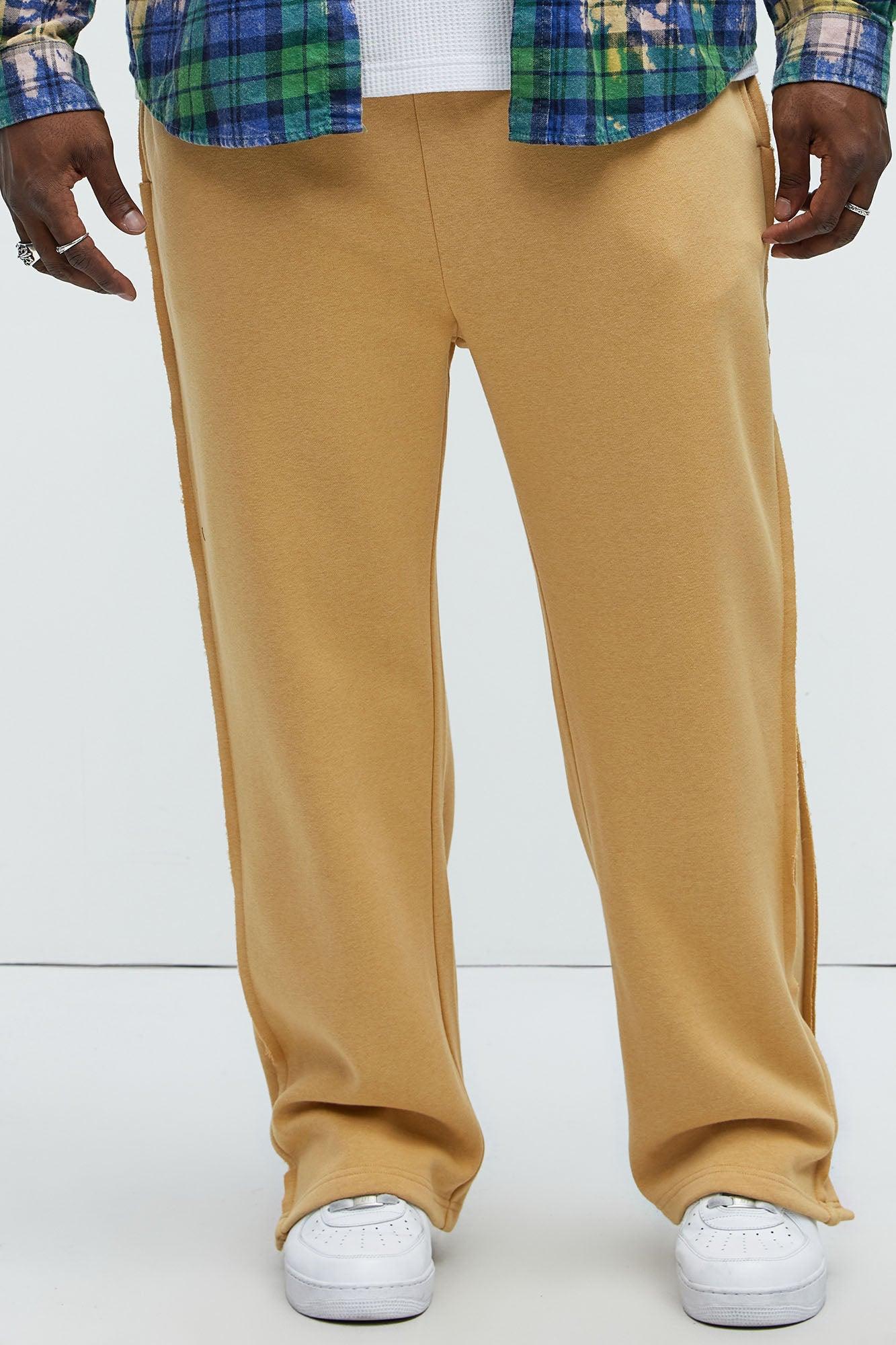 Tyson Douglas Frayed Sweatpants - Camel Product Image