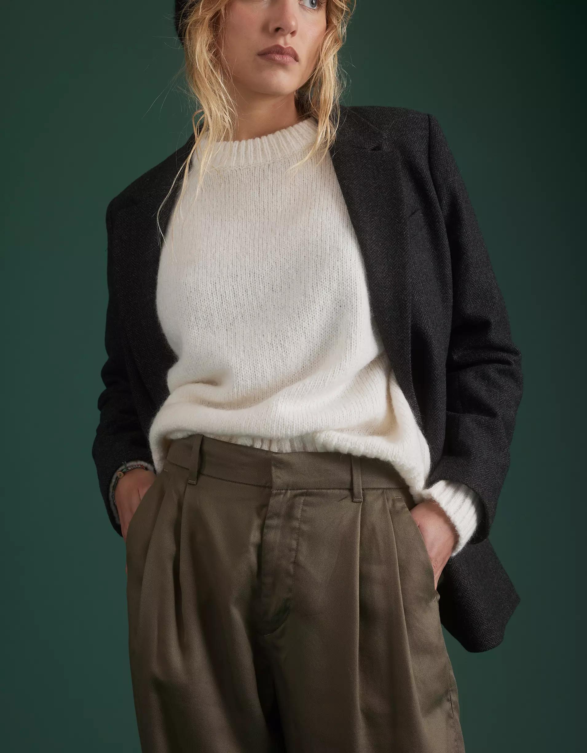 AE77 Premium Pleated Trouser Pant Product Image