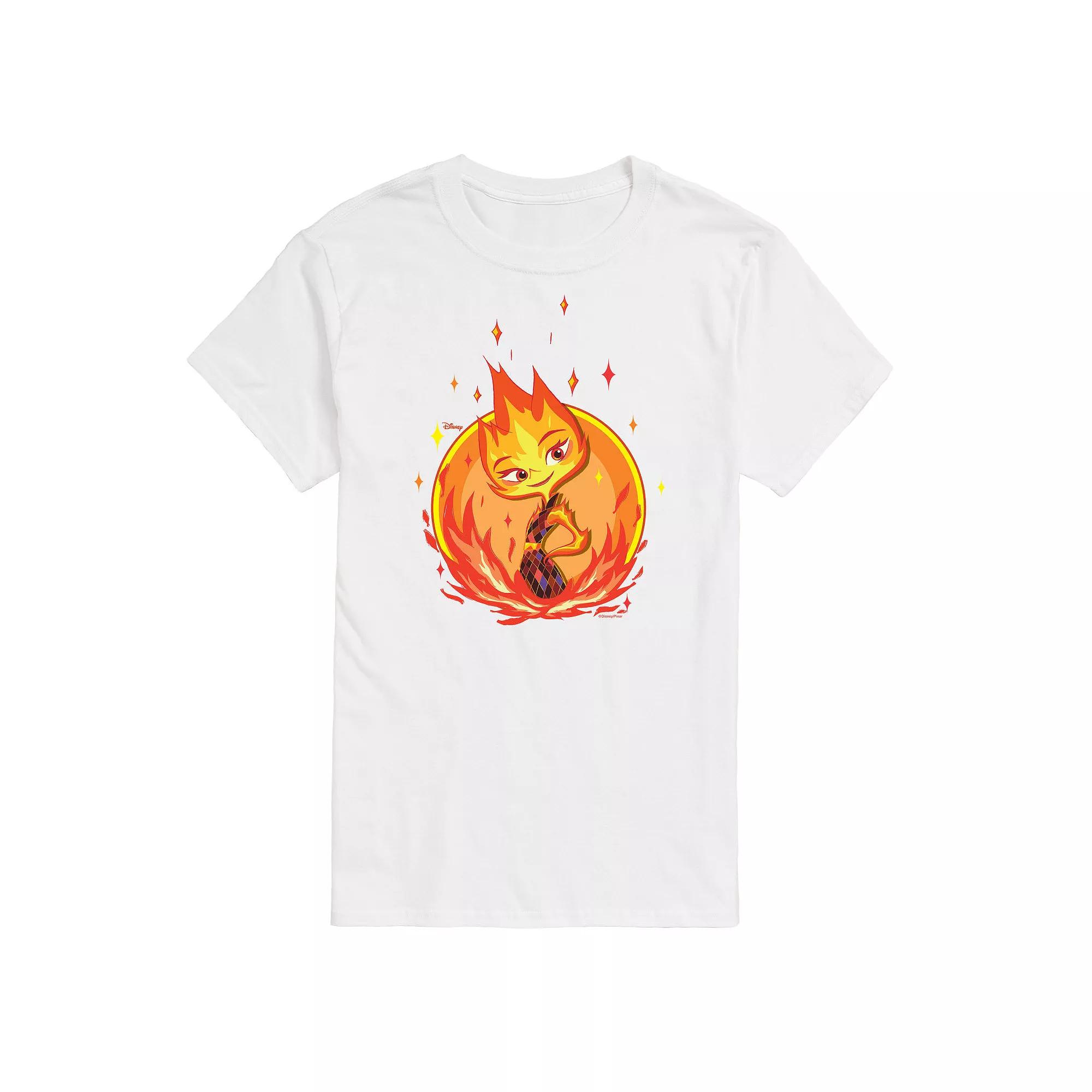 Disney's Elemental Big & Tall Ember Badge Graphic Tee, Men's,  Product Image