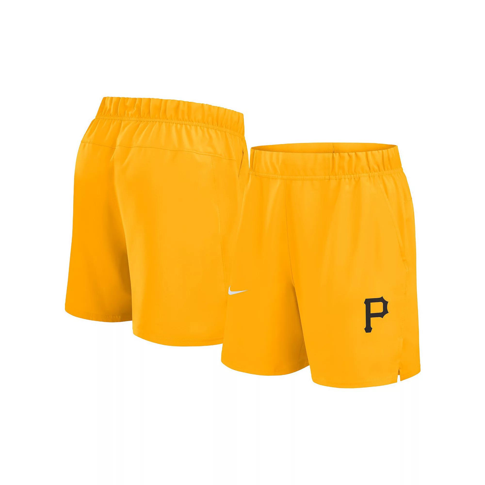 Men's Nike Gold Pittsburgh Pirates Woven Victory Performance Shorts, Size: Large Product Image
