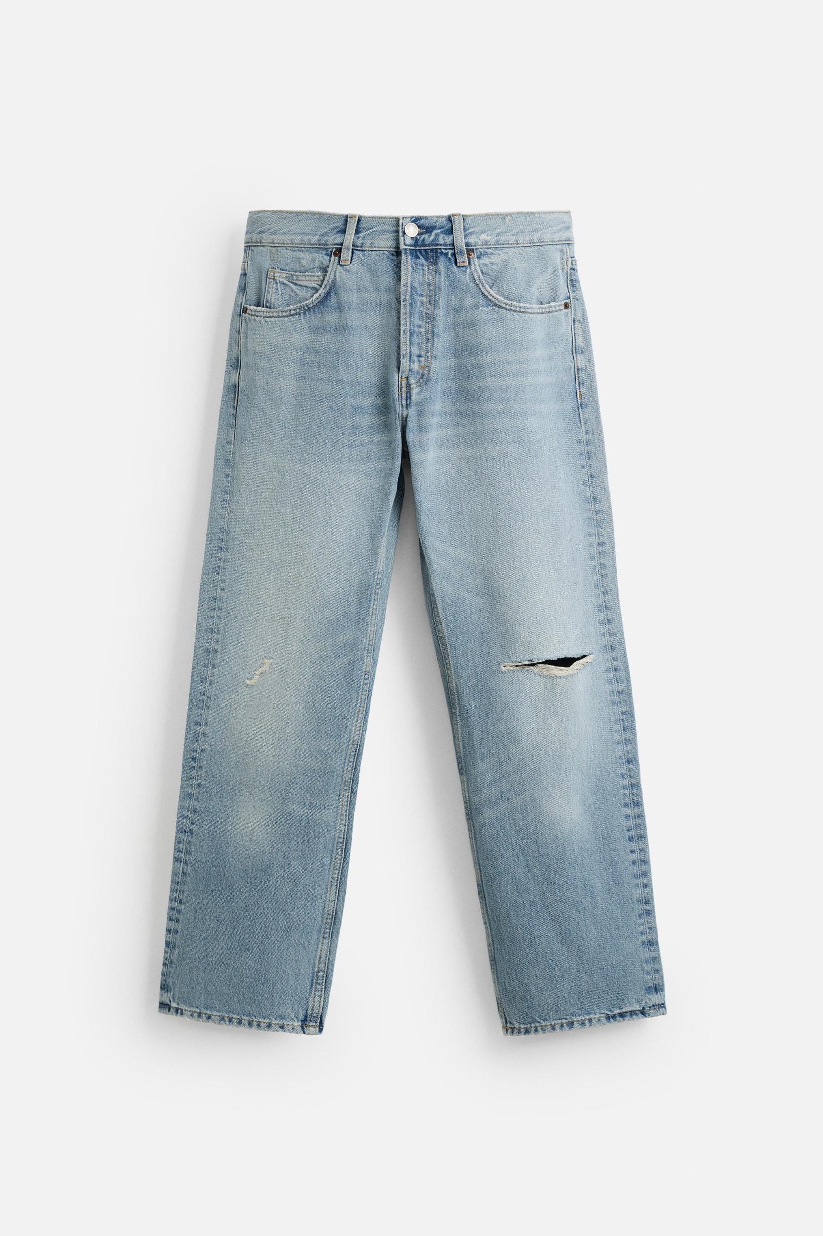 RIPPED REGULAR STRAIGHT FIT JEANS Product Image