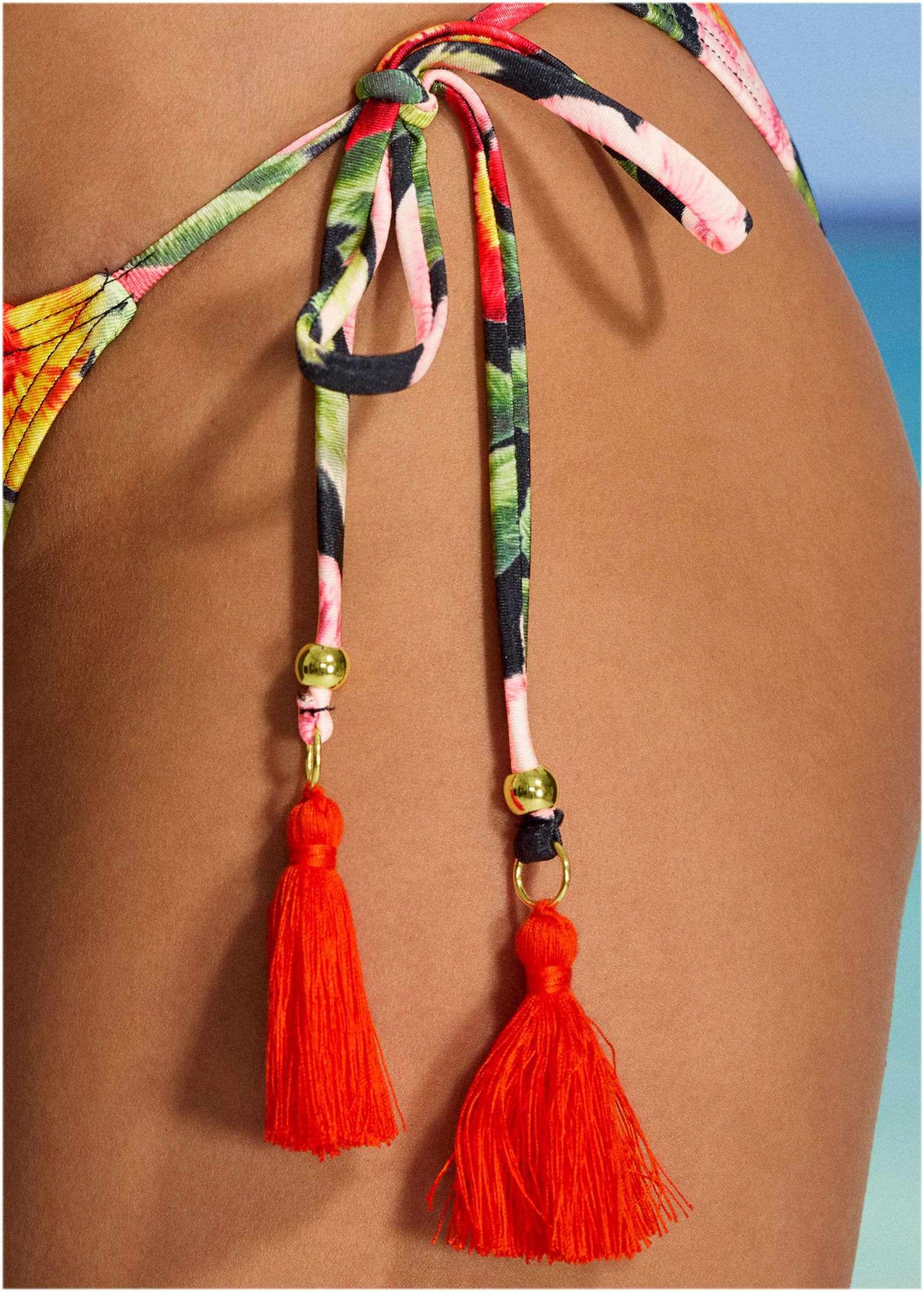 Crochet Trim Bahamas Triangle Top - Havana Garden Product Image