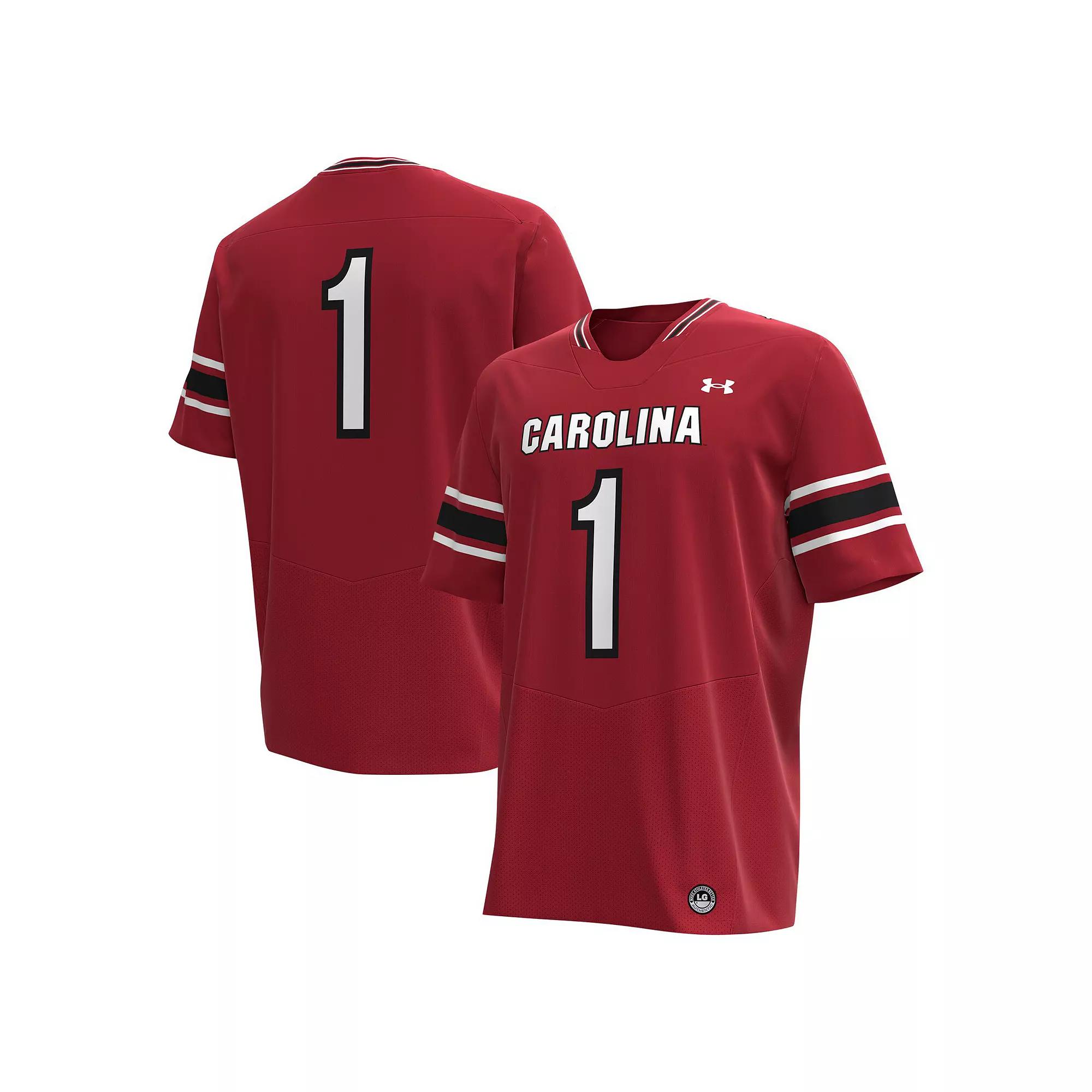 Men's Under Armour #1 Garnet South Carolina Gamecocks Replica Football Jersey,  Product Image
