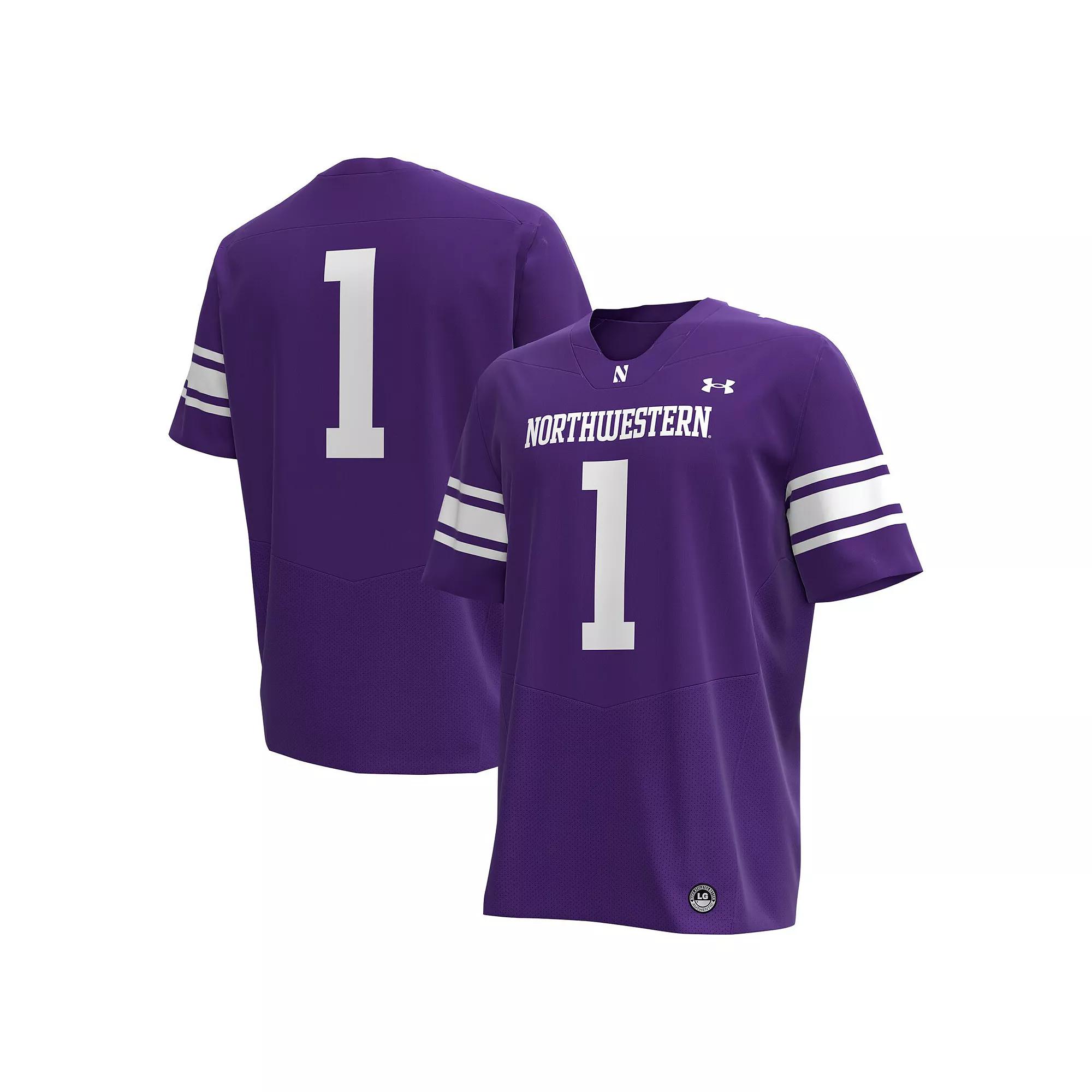 Men's Under Armour #1 Purple Northwestern Wildcats Replica Football Jersey,  Product Image