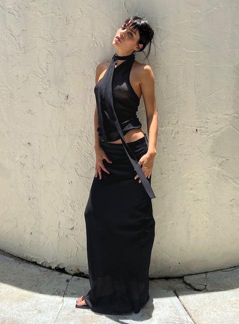 Lux Tie Top Black Product Image