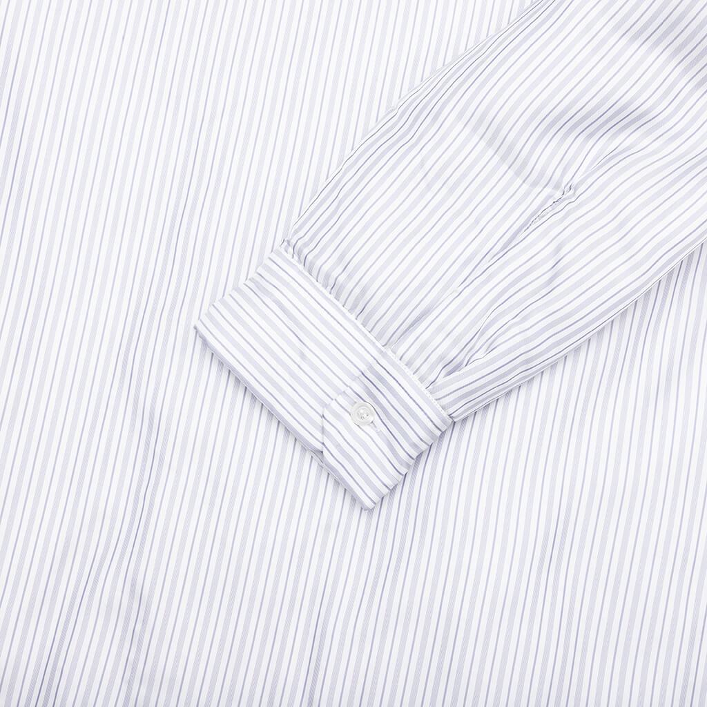 Padded Stripe L/S Shirt - Blue Male Product Image