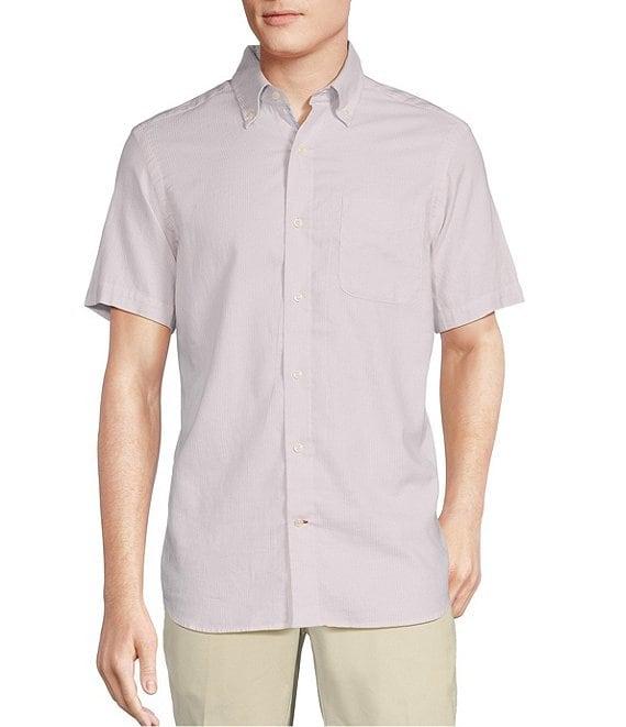 Cremieux Blue Label Stripe Lightweight Oxford Short Sleeve Woven Shirt Product Image