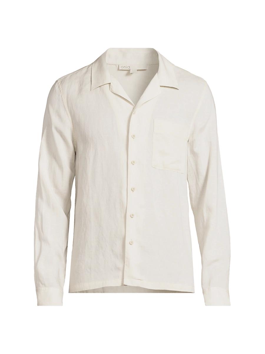 Mens Linen-Blend Camp Shirt Product Image