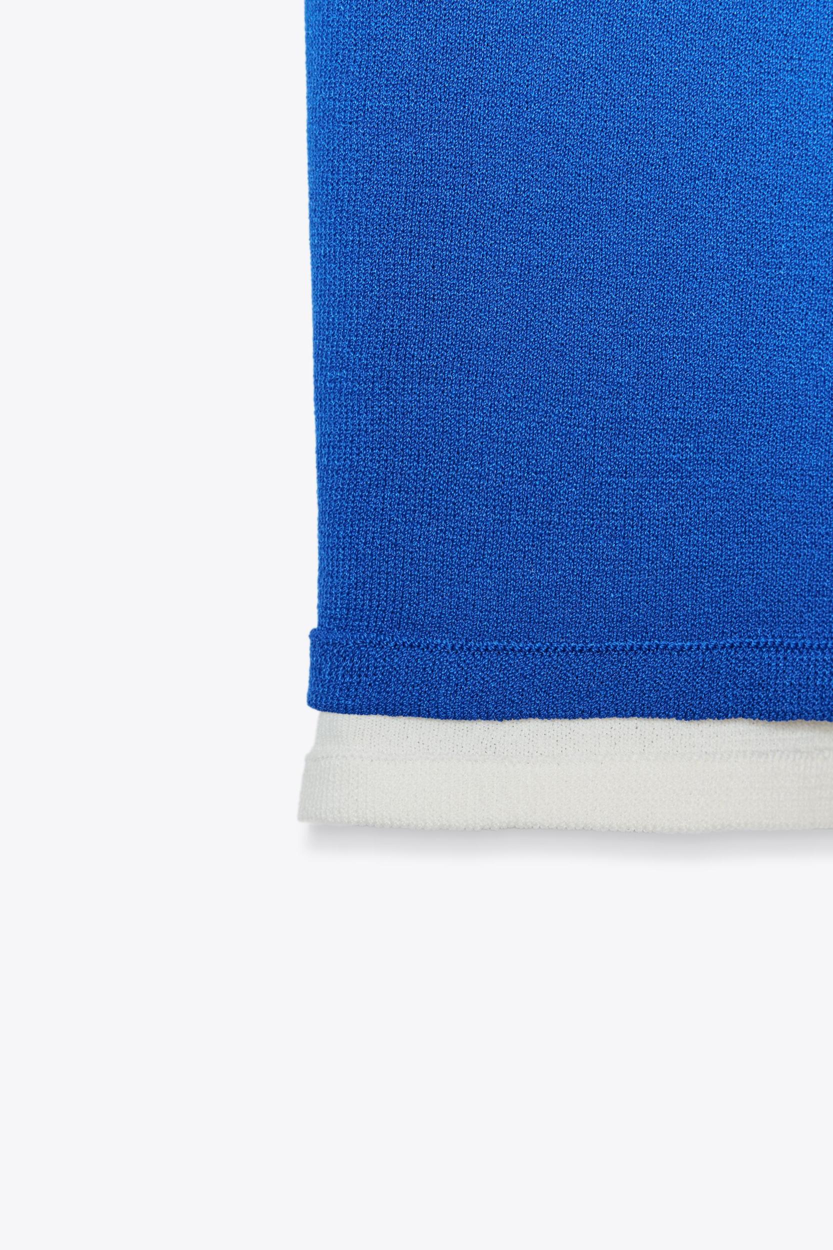 DOUBLE-LAYER KNIT MIDI SKIRT Product Image